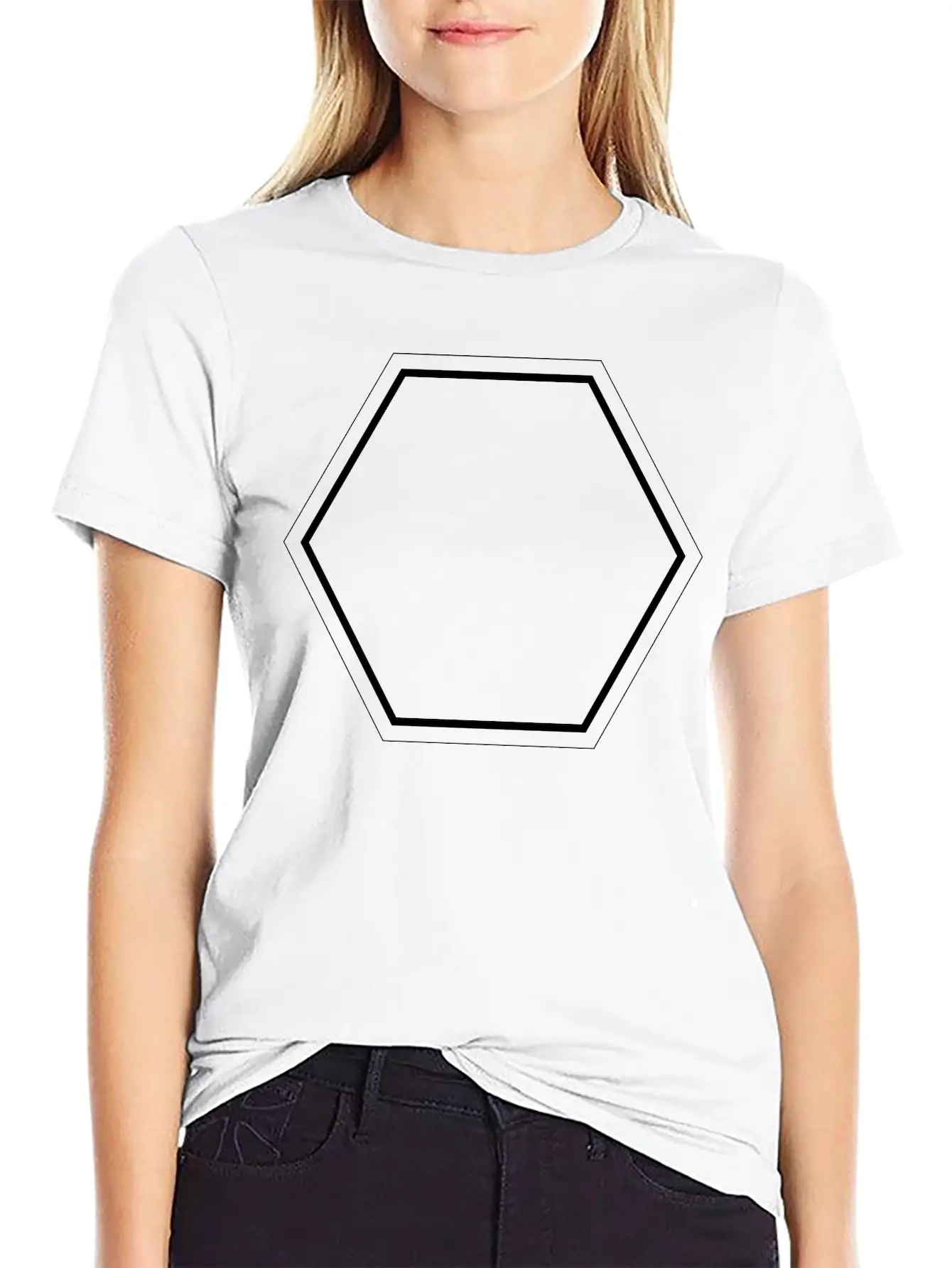 Simple Hexagon Soft Cotton Short Sleeve Tee – Unisex Wardrobe Staple