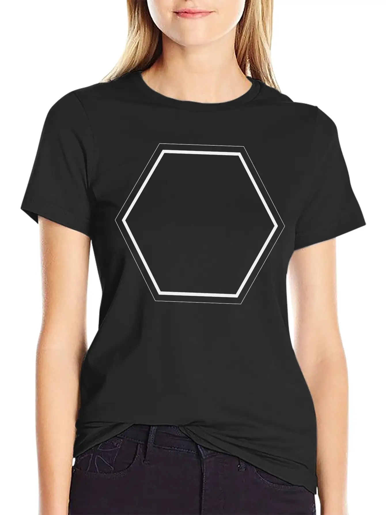 Simple Hexagon Soft Cotton Short Sleeve Tee – Unisex Wardrobe Staple