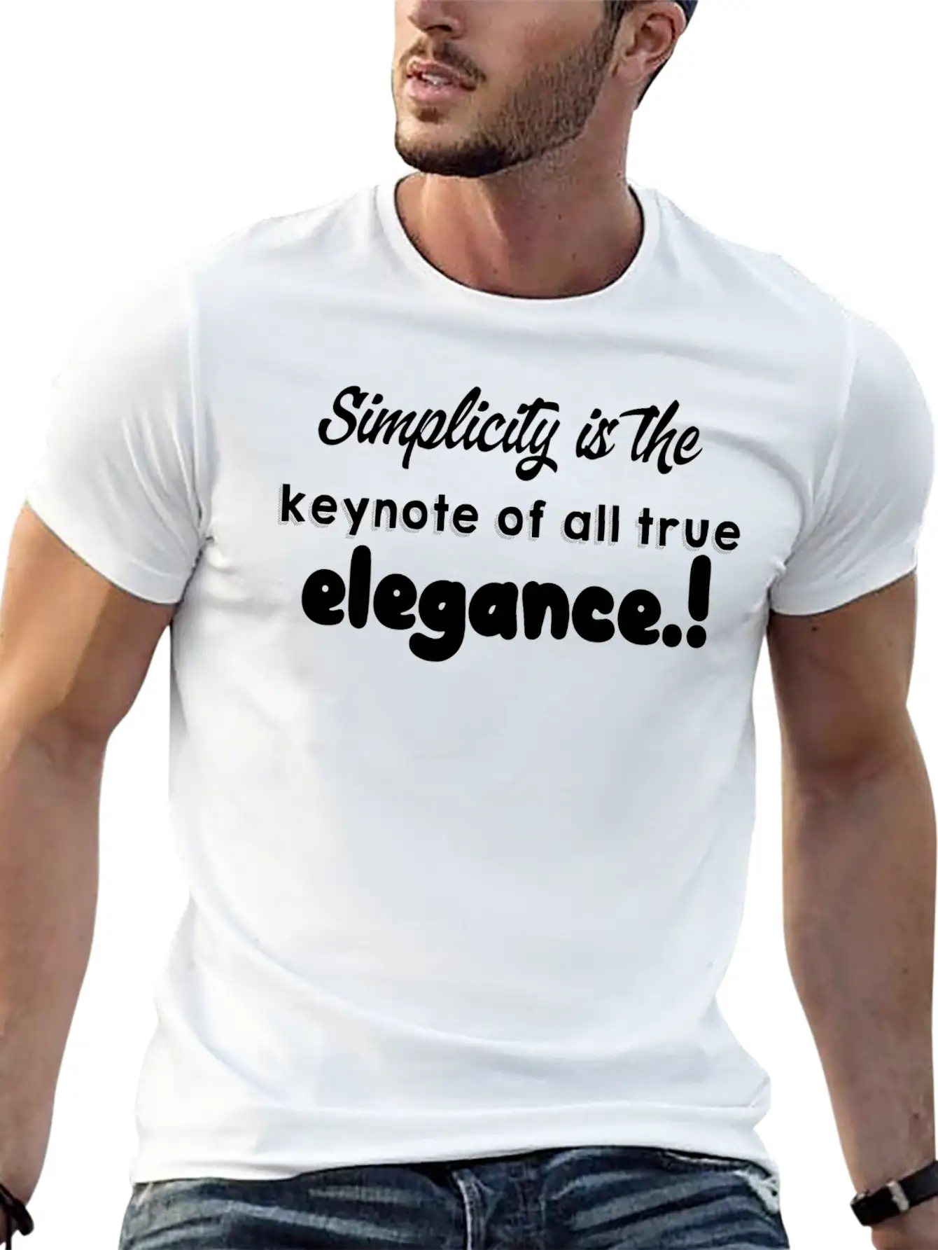 Simplicity Is The Keynote Of All True Elegance.! Unisex Casual T-Shirt – Clean Design For Daily Comfort