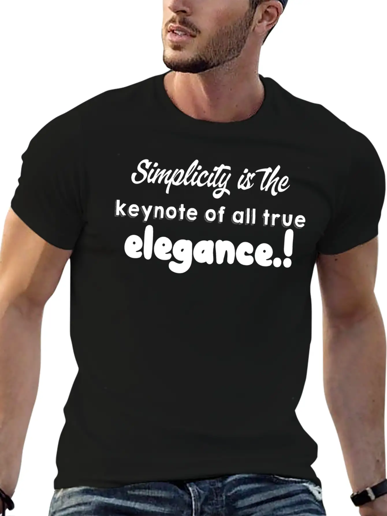 Simplicity Is The Keynote Of All True Elegance.! Unisex Casual T-Shirt – Clean Design For Daily Comfort