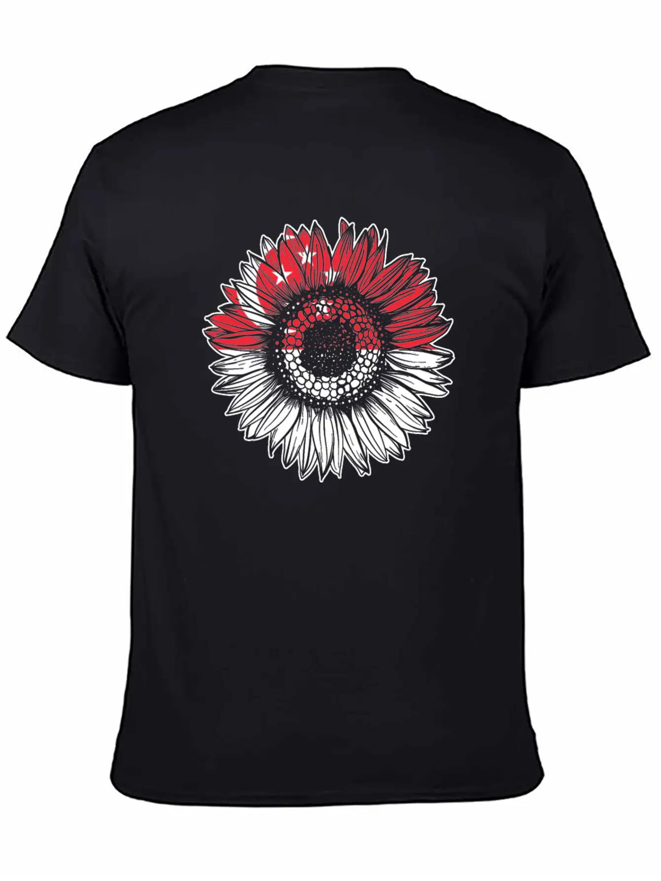 Singapore Flag Sunflower Basic Graphic T-Shirt – Daily Comfort In Soft Cotton
