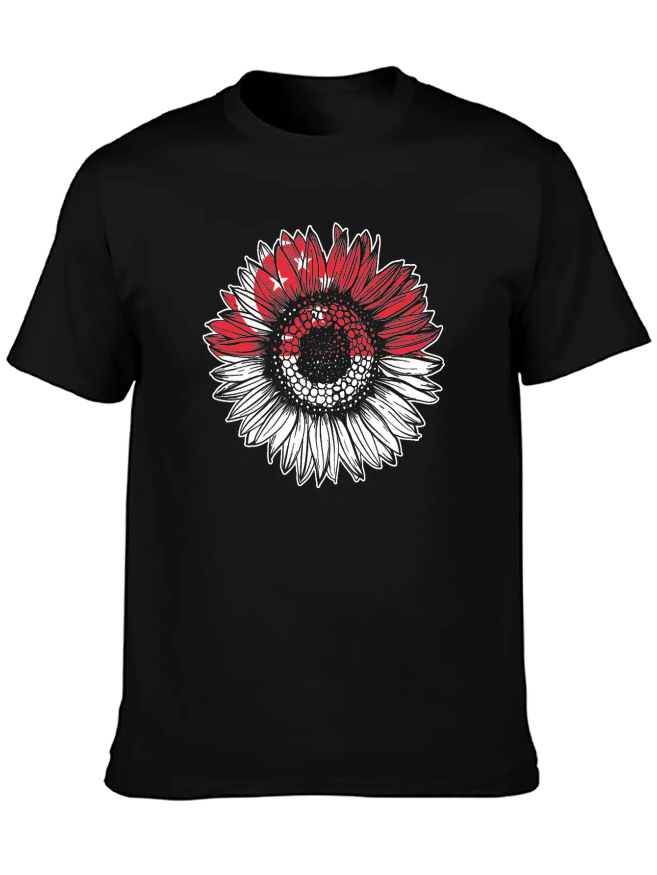 Singapore Flag Sunflower Basic Graphic T-Shirt – Daily Comfort In Soft Cotton