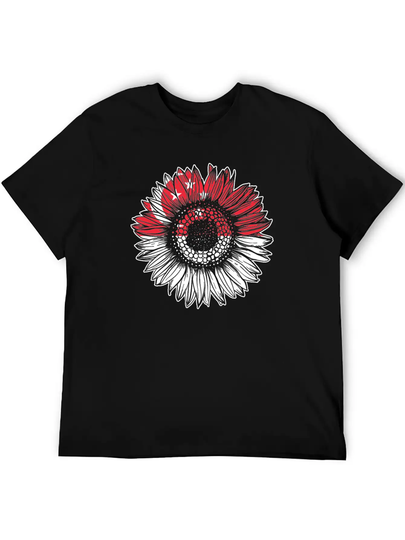 Singapore Flag Sunflower Basic Graphic T-Shirt – Daily Comfort In Soft Cotton