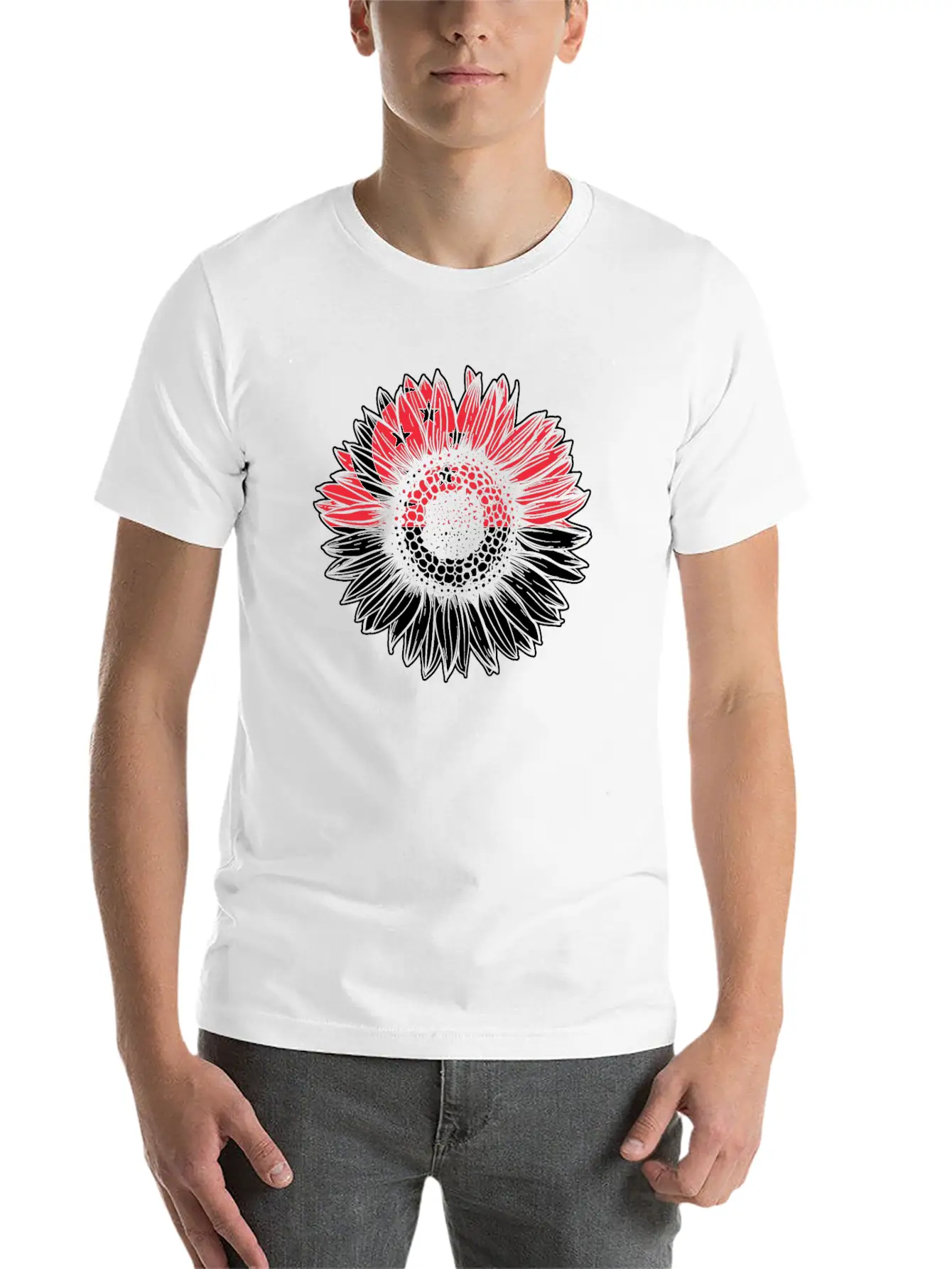 Singapore Flag Sunflower Basic Graphic T-Shirt – Daily Comfort In Soft Cotton