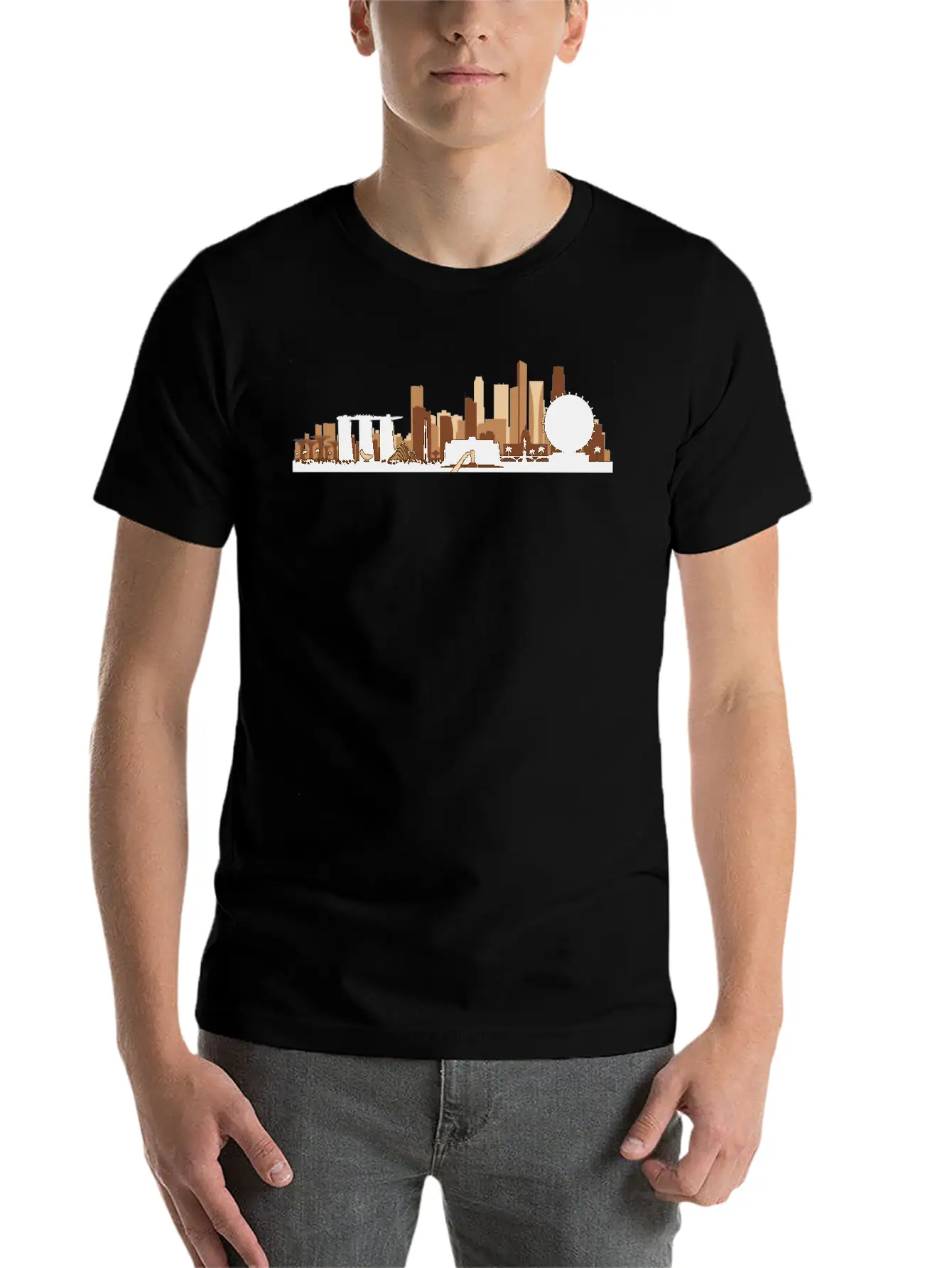 Singapore Unisex Casual T-Shirt – Clean Design For Daily Comfort