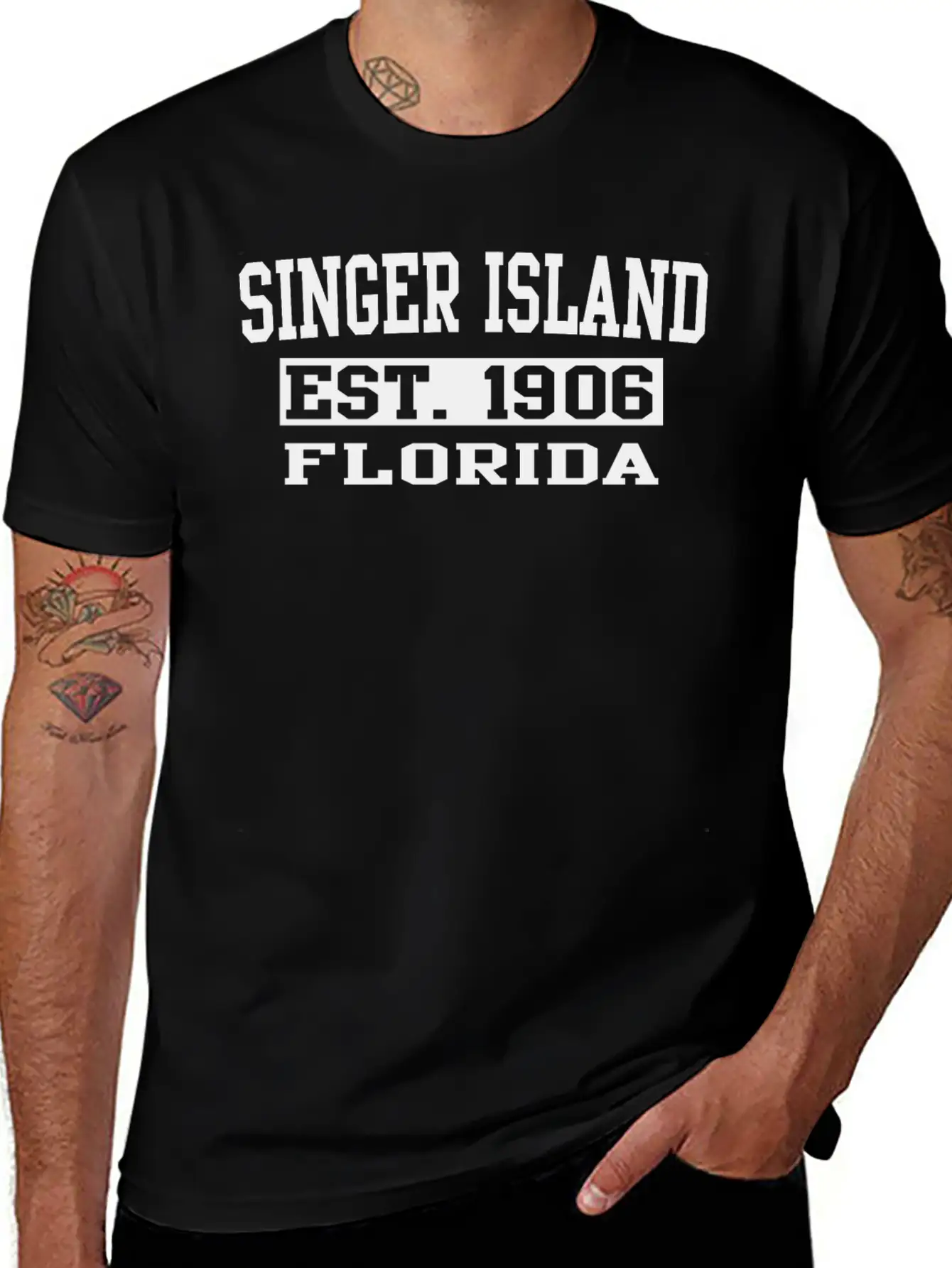 Singer Island Florida Souvenirs Singer Island FL Modern Fit Casual T-Shirt – Clean And Versatile Design