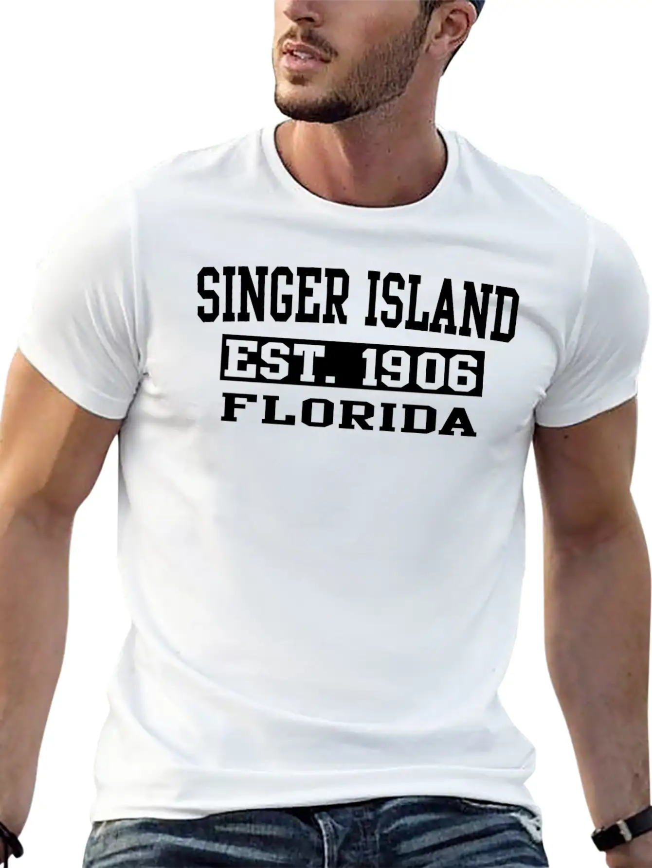 Singer Island Florida Souvenirs Singer Island FL Modern Fit Casual T-Shirt – Clean And Versatile Design
