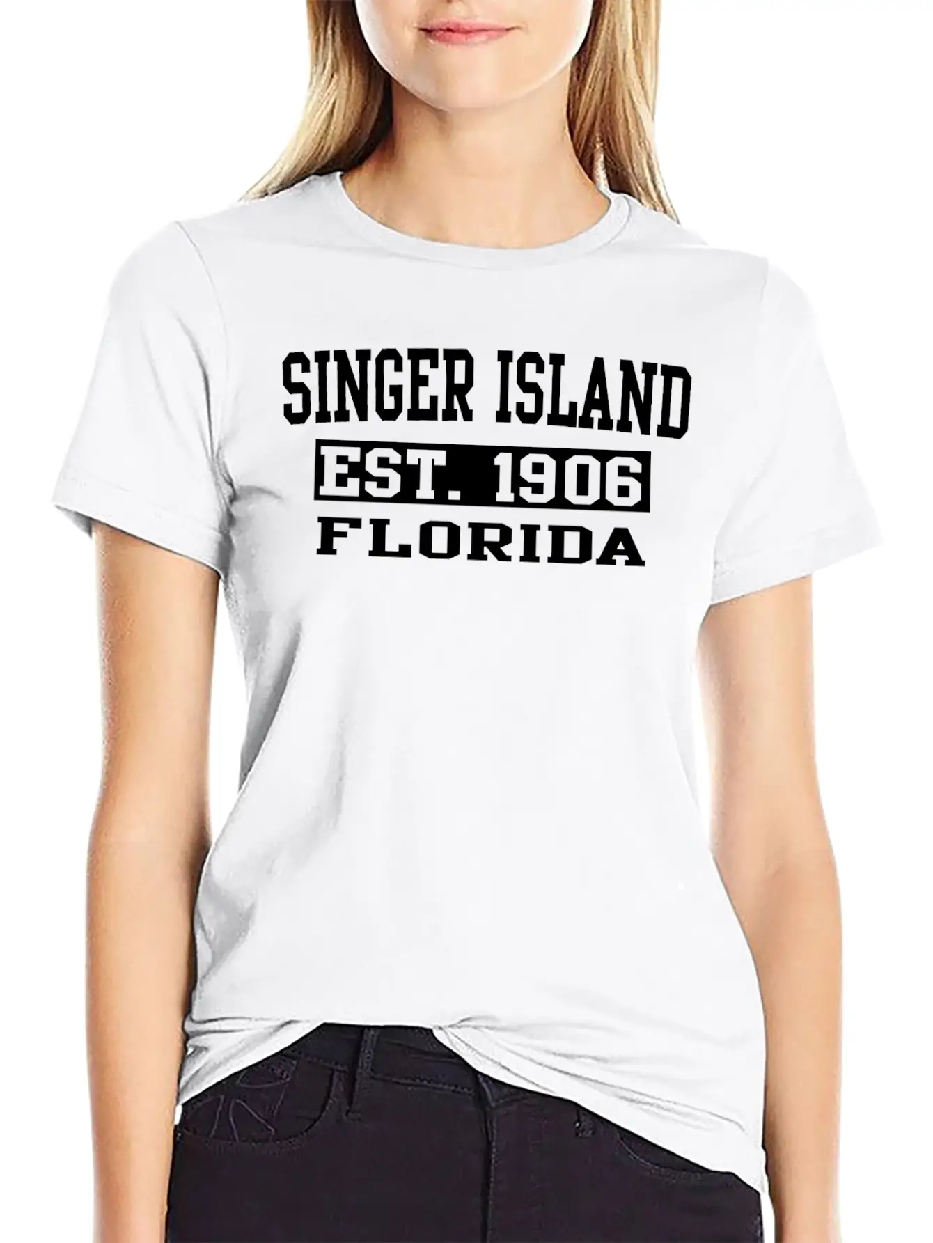 Singer Island Florida Souvenirs Singer Island FL Modern Fit Casual T-Shirt – Clean And Versatile Design