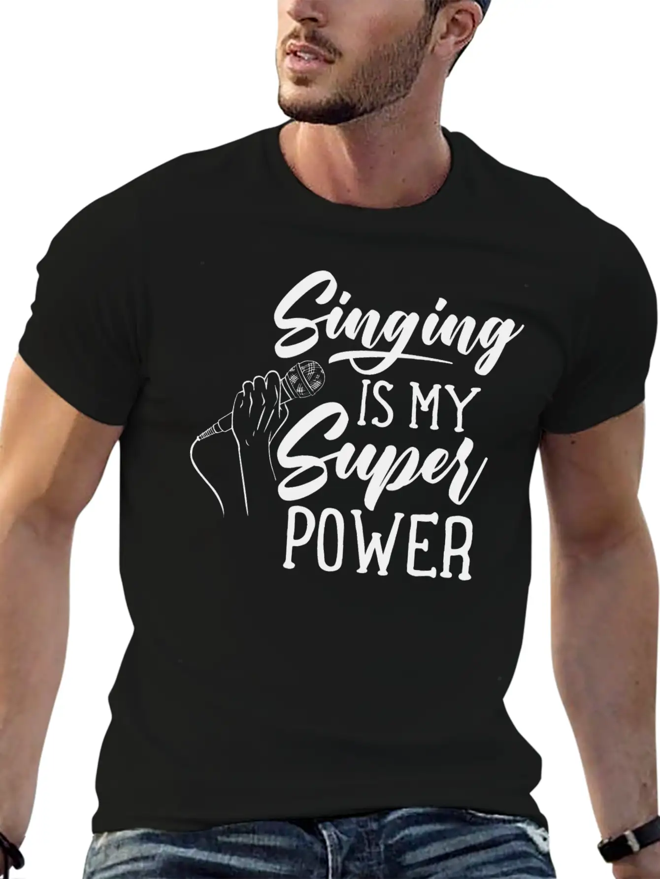 Singing Is My Superpower Sing Song Singer Singers Unisex Casual T-Shirt – Clean Design For Daily Comfort