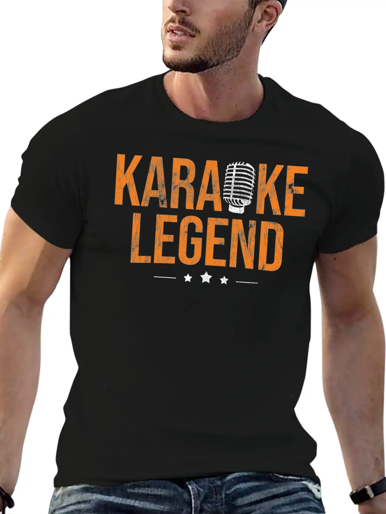 Singing Microphone Karaoke Lightweight Cotton T-Shirt – Daily Comfort Graphic Shirt