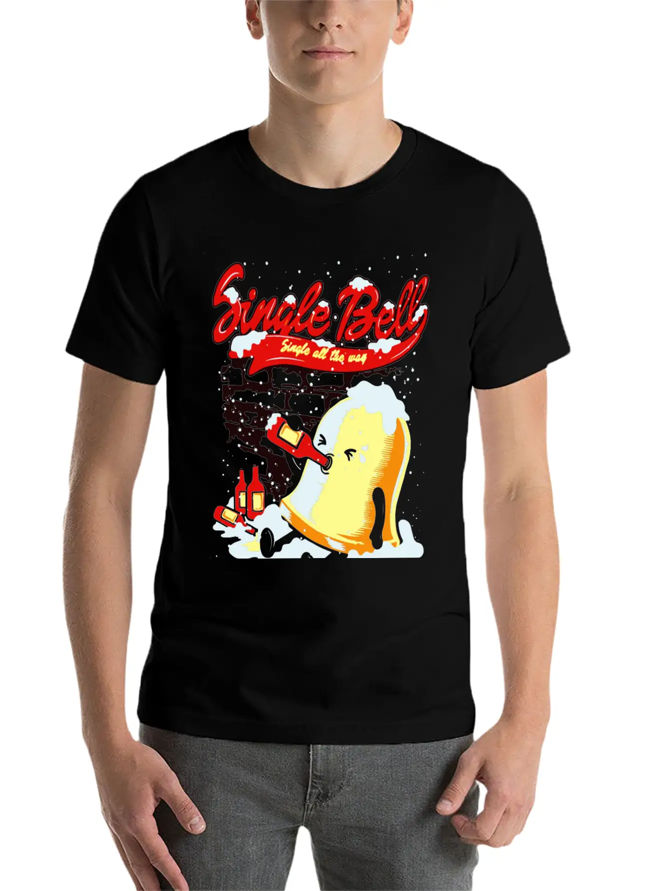 Single Bell - Single All The Way Basic Graphic T-Shirt – Daily Comfort In Soft Cotton