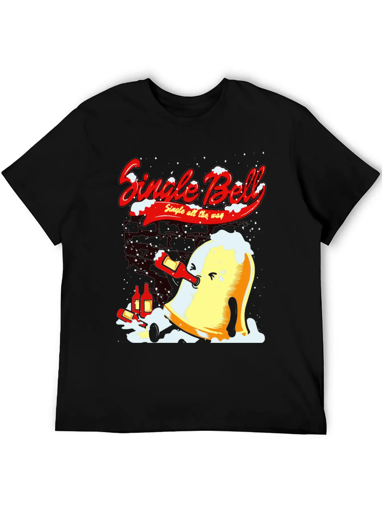 Single Bell - Single All The Way Basic Graphic T-Shirt – Daily Comfort In Soft Cotton