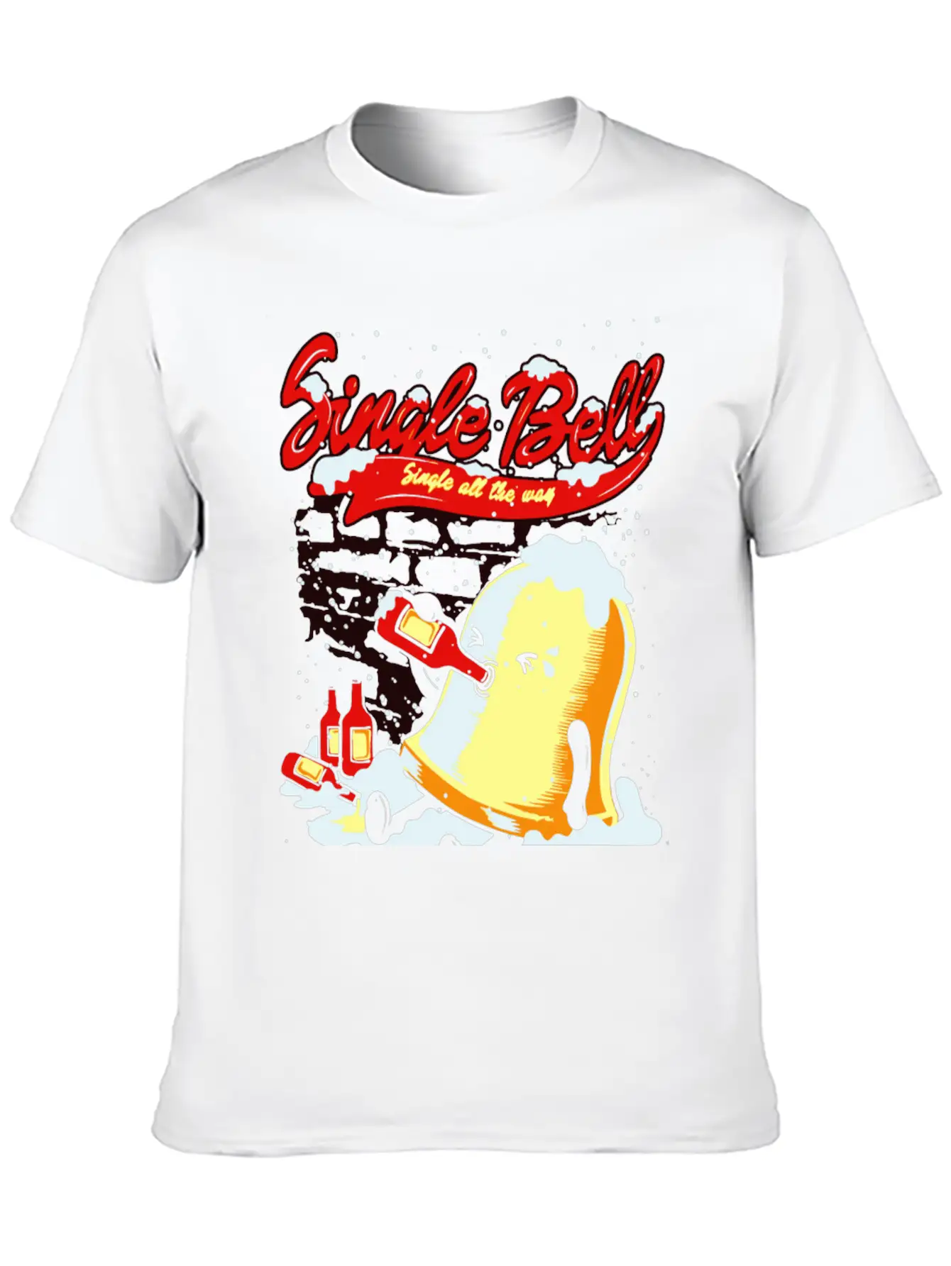 Single Bell - Single All The Way Basic Graphic T-Shirt – Daily Comfort In Soft Cotton