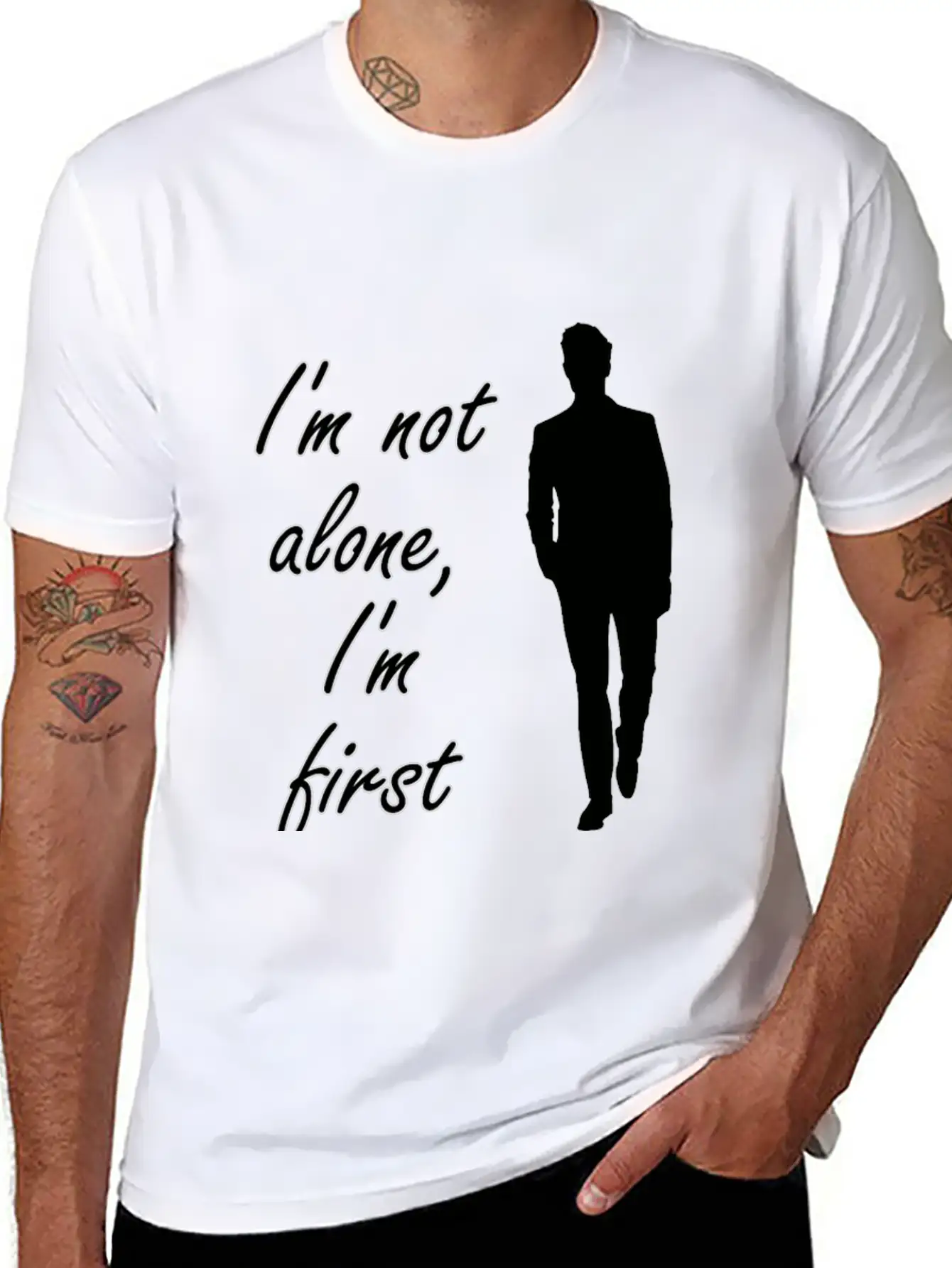 Single But Not Alone Gift Idea Lightweight Cotton T-Shirt – Daily Comfort Graphic Shirt