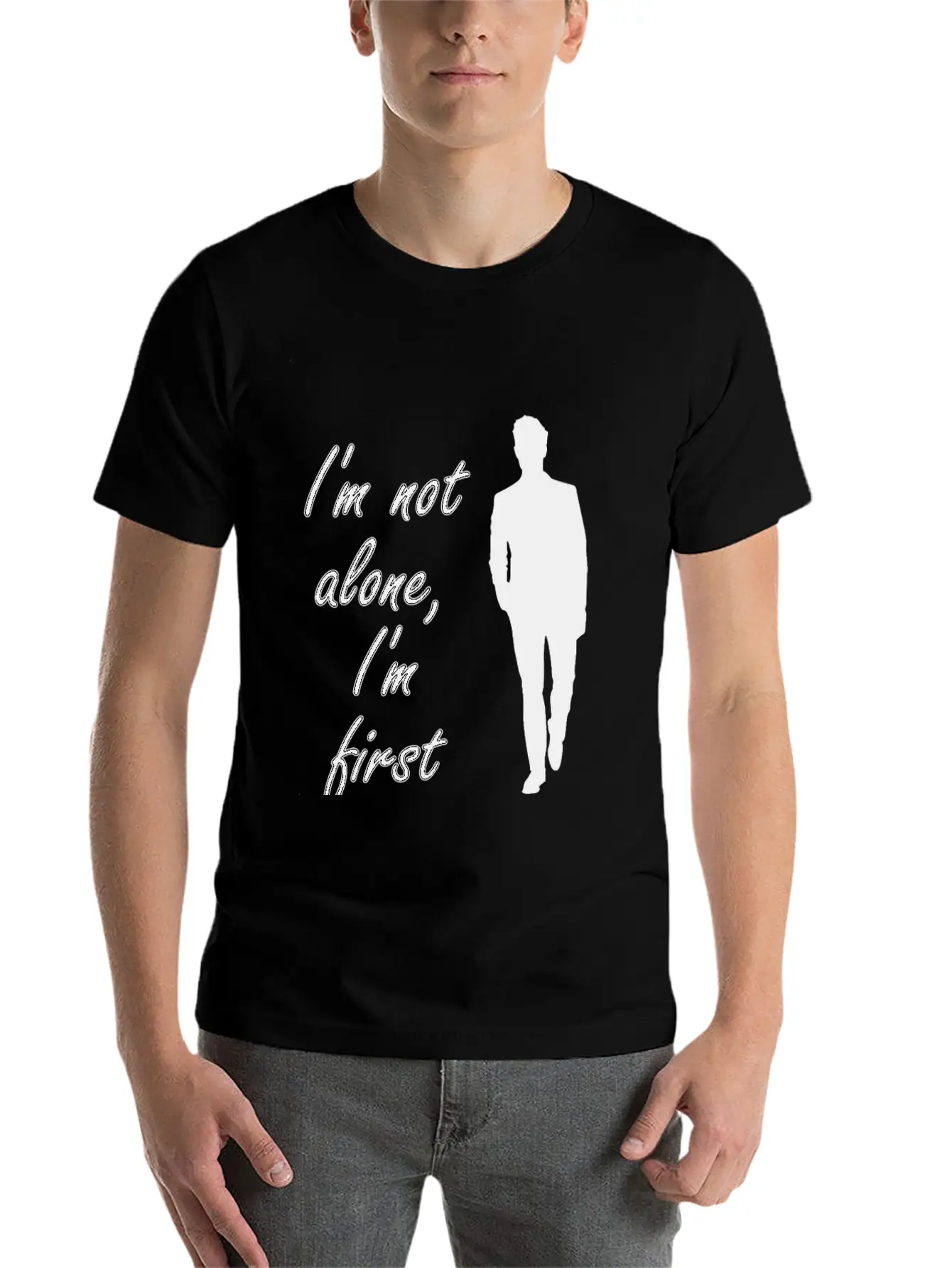 Single But Not Alone Gift Idea Lightweight Cotton T-Shirt – Daily Comfort Graphic Shirt