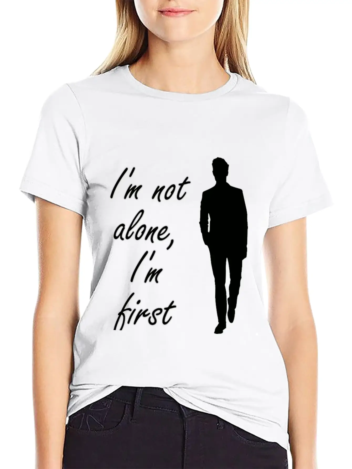 Single But Not Alone Gift Idea Lightweight Cotton T-Shirt – Daily Comfort Graphic Shirt