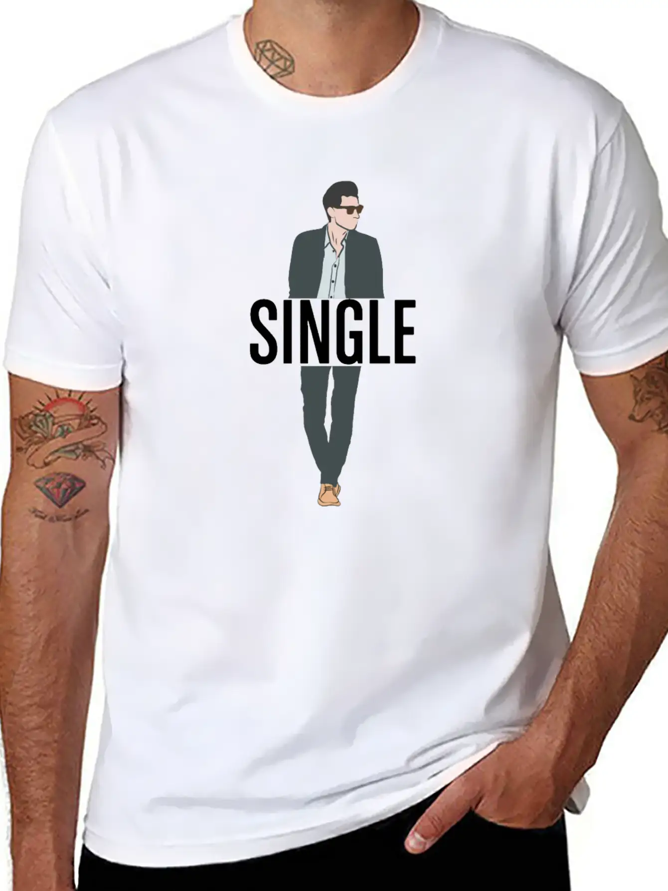 Single But Not Alone Gift Idea Soft Cotton Short Sleeve Tee – Unisex Wardrobe Staple