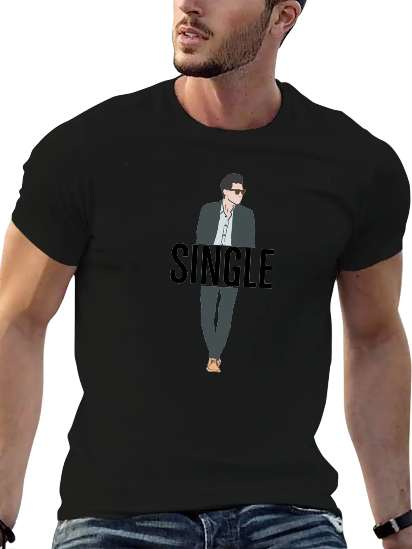 Single But Not Alone Gift Idea Soft Cotton Short Sleeve Tee – Unisex Wardrobe Staple