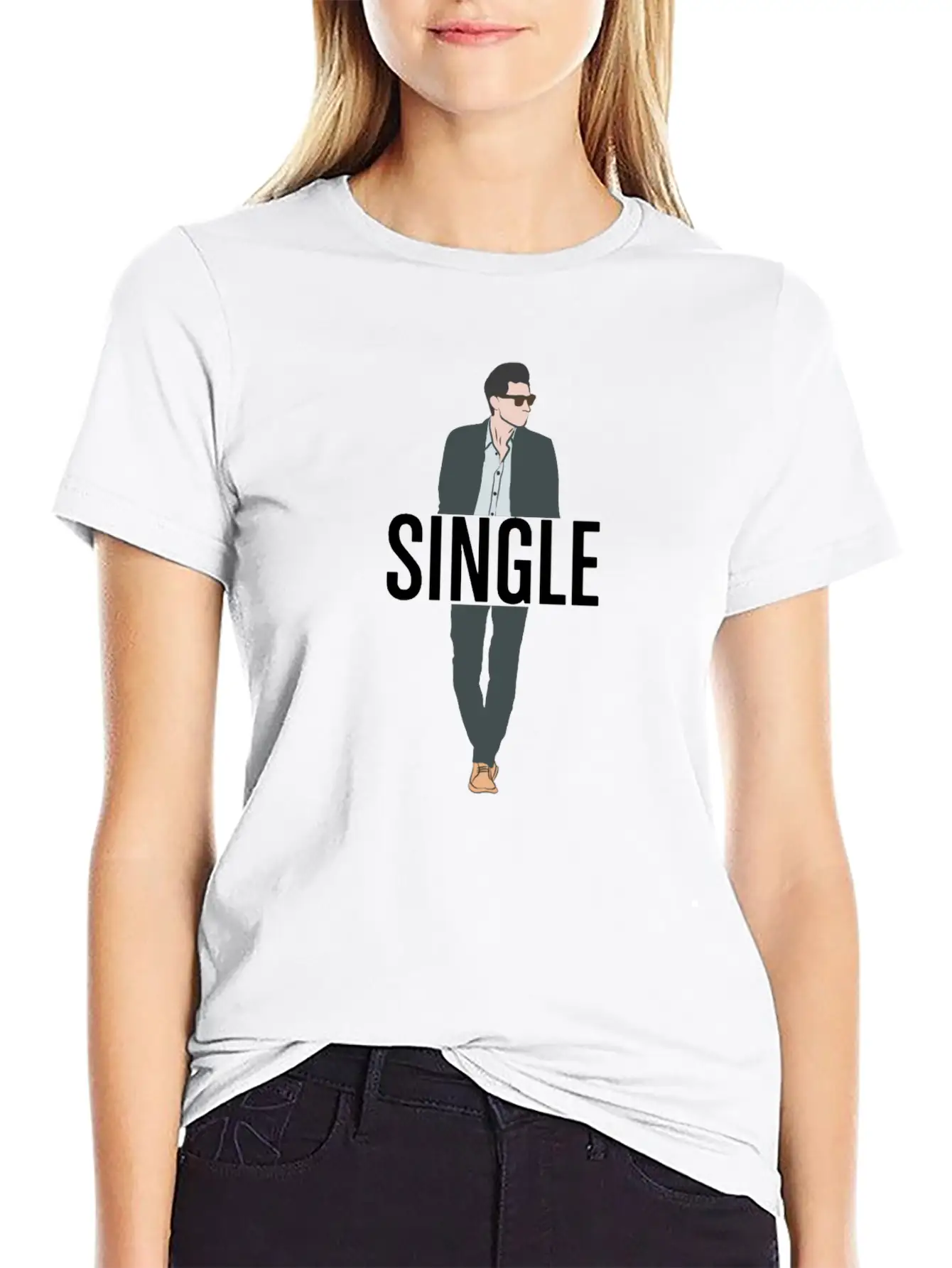 Single But Not Alone Gift Idea Soft Cotton Short Sleeve Tee – Unisex Wardrobe Staple