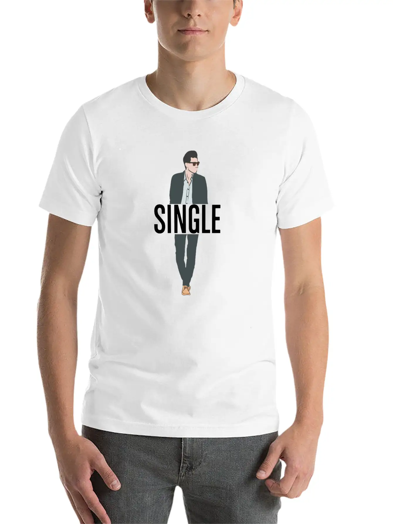 Single But Not Alone Gift Idea Soft Cotton Short Sleeve Tee – Unisex Wardrobe Staple