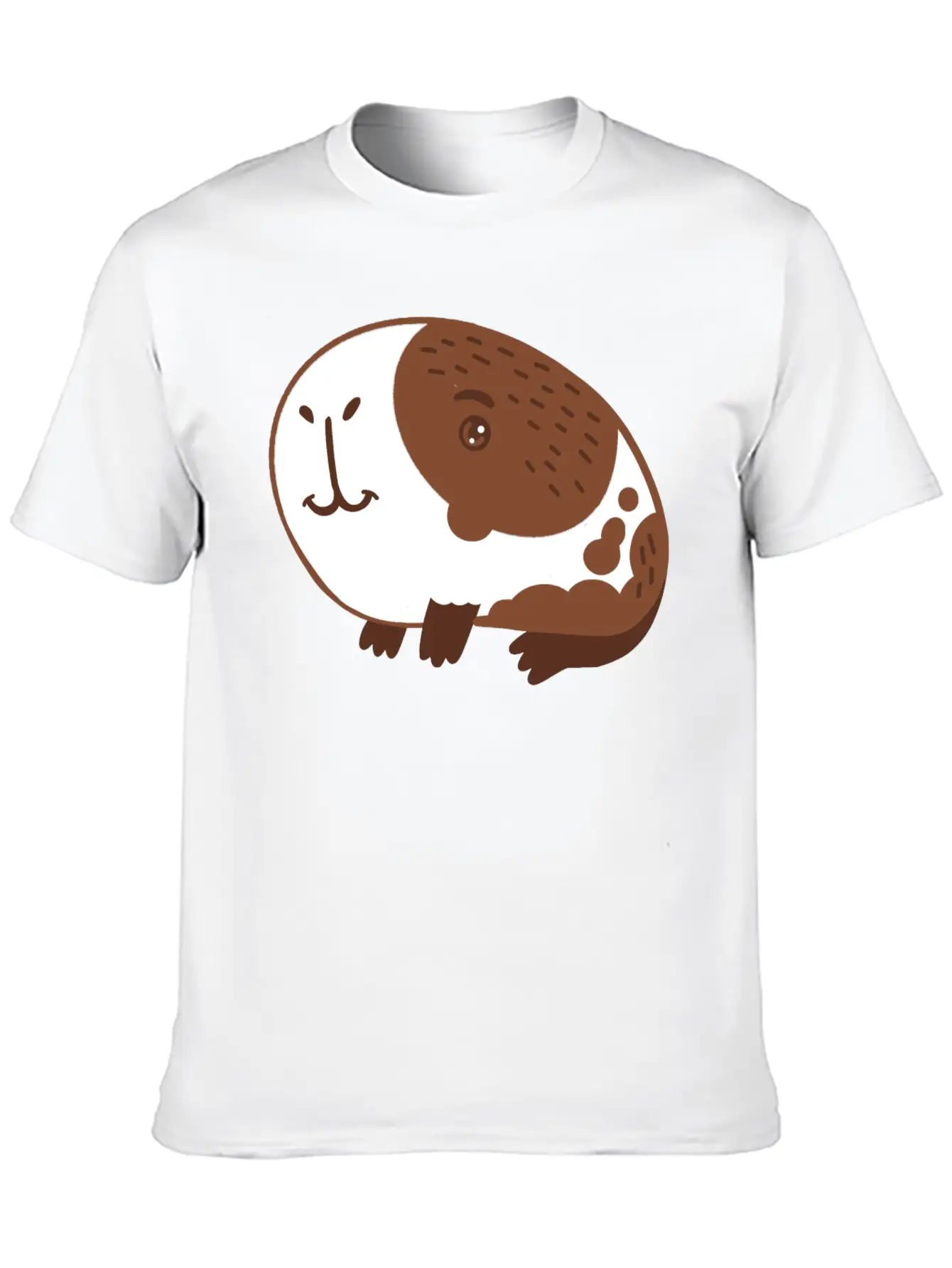 Single Hand Drawn Big Nose Guinea Pig Lightweight Cotton T-Shirt – Daily Comfort Graphic Shirt