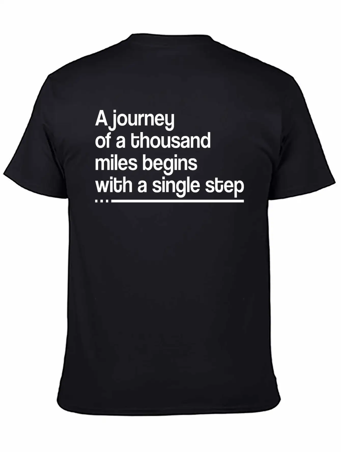 Single Step Of Thousand Miles Unisex Casual T-Shirt – Clean Design For Daily Comfort
