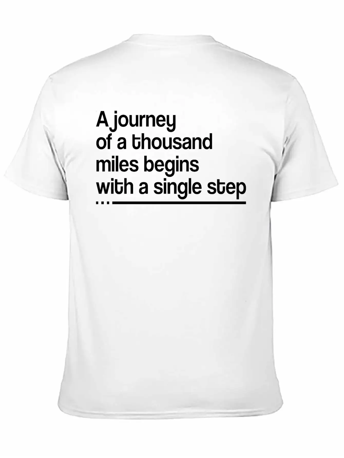 Single Step Of Thousand Miles Unisex Casual T-Shirt – Clean Design For Daily Comfort