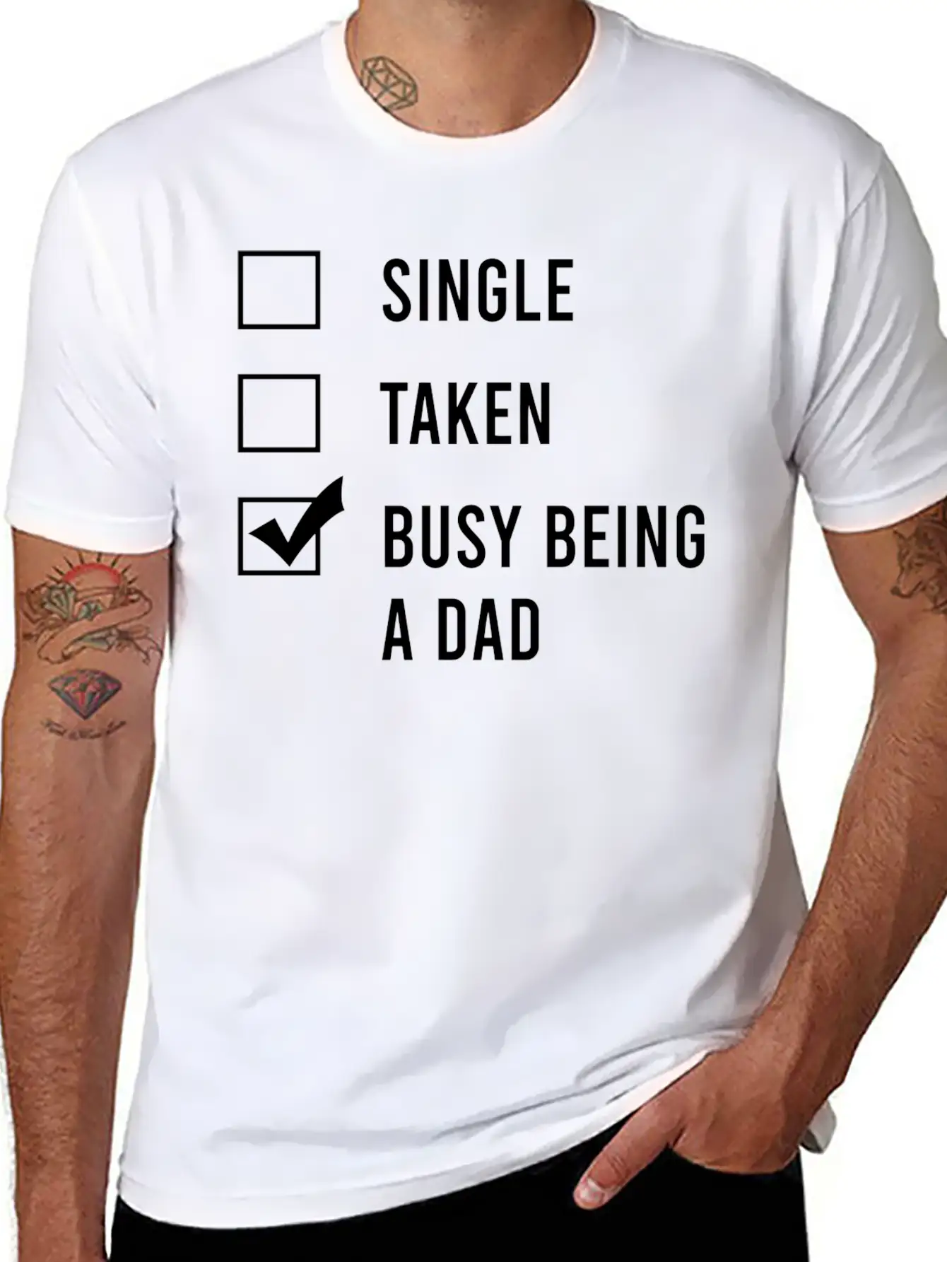 Single Taken Busy Being A Dad Classic Fit Graphic Tee For Daily Comfort – Unisex Cotton Shirt