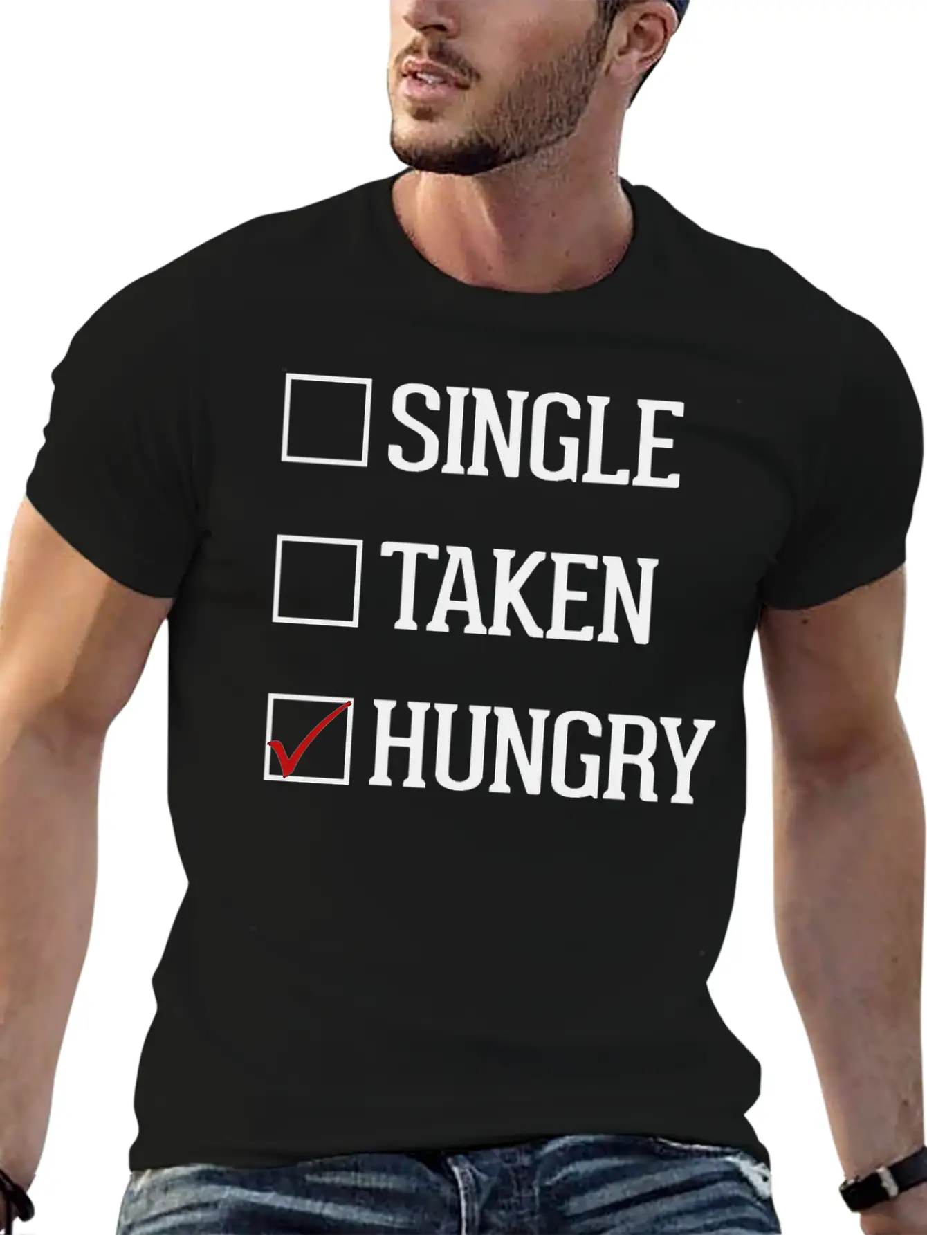 Single Taken Hungry Unisex Casual T-Shirt – Clean Design For Daily Comfort