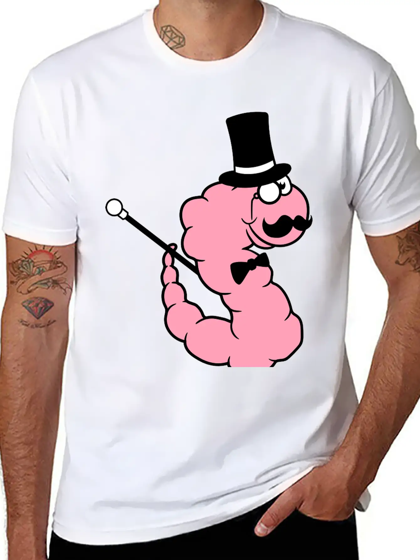 Sir Gentleman Mustache Cylinder Hat Monocle Glasse Relaxed Everyday Tee – Lightweight And Durable Cotton