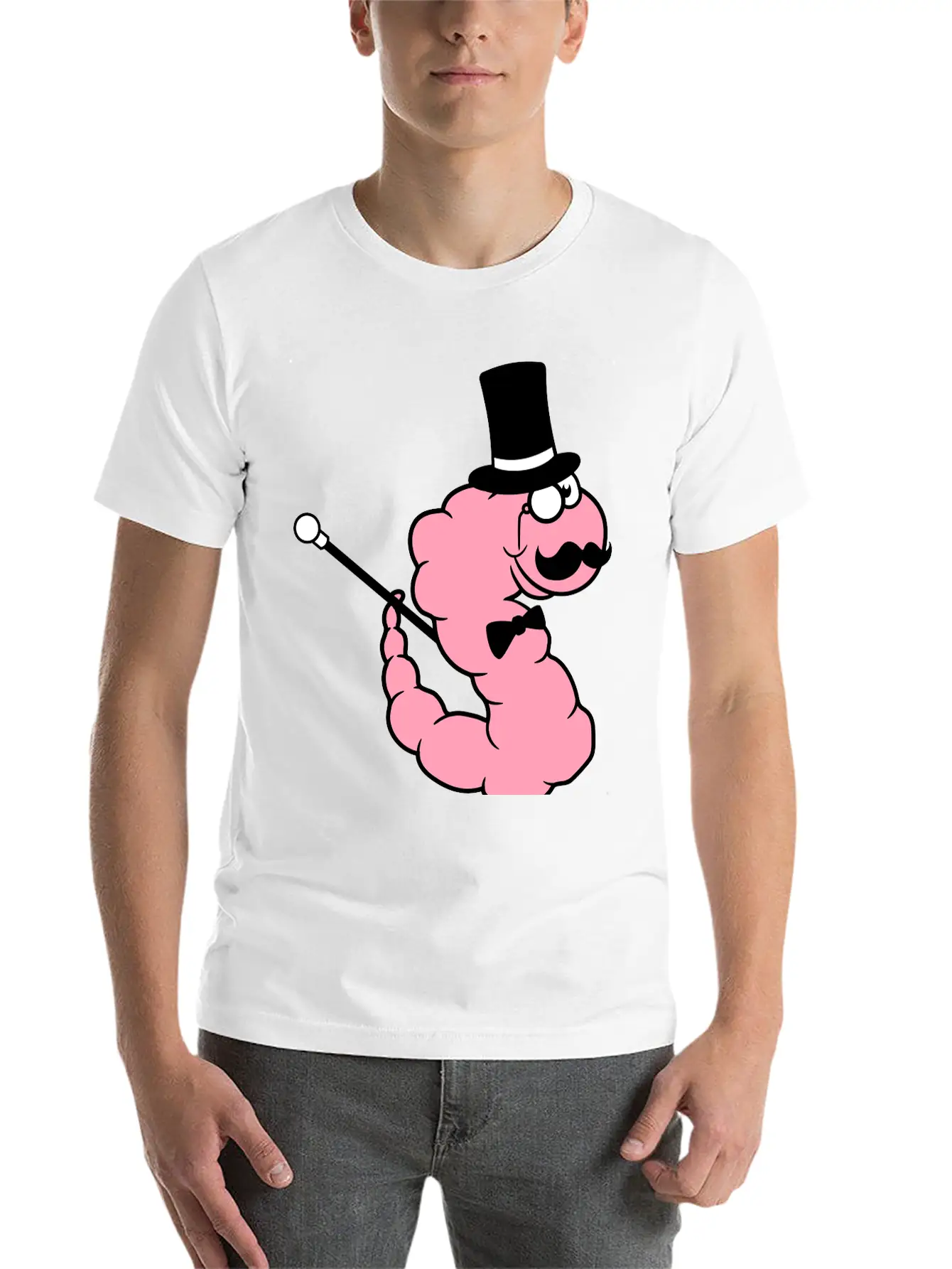 Sir Gentleman Mustache Cylinder Hat Monocle Glasse Relaxed Everyday Tee – Lightweight And Durable Cotton