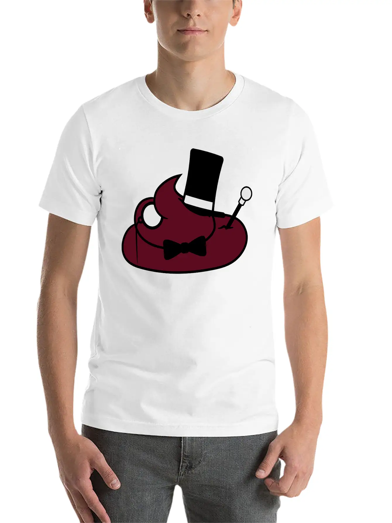 Sir Gentlemen Gentleman Hat Monoculus Eyeglasses F Lightweight Cotton T-Shirt – Daily Comfort Graphic Shirt