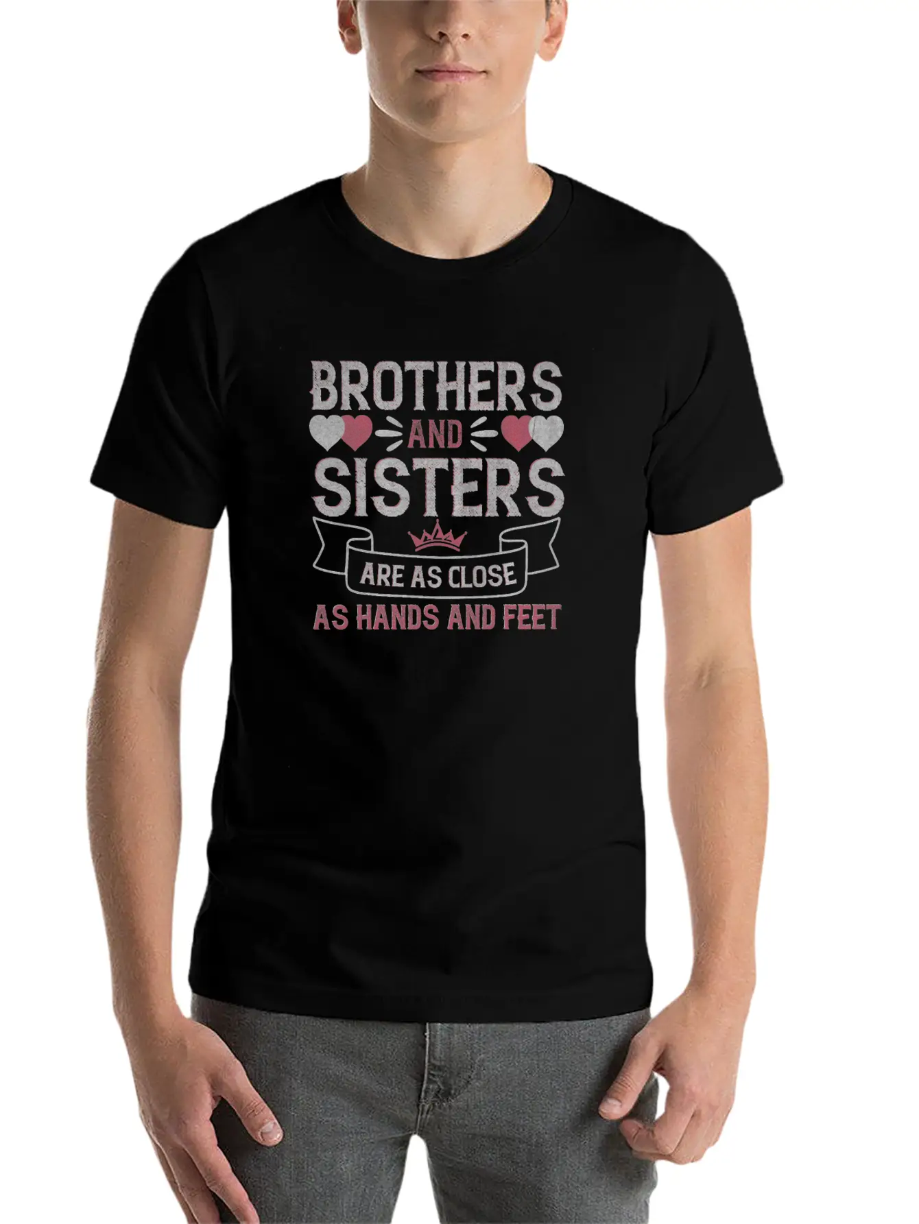Sister Love Siblings Gift Unisex Casual T-Shirt – Clean Design For Daily Comfort