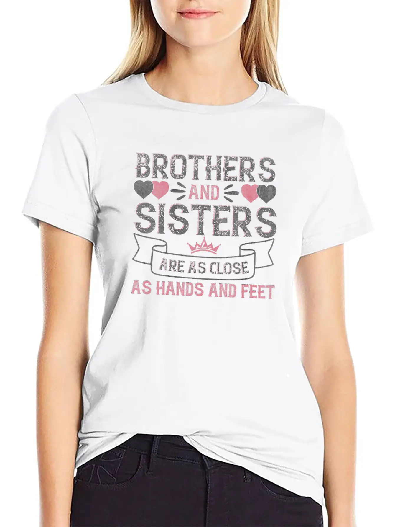 Sister Love Siblings Gift Unisex Casual T-Shirt – Clean Design For Daily Comfort