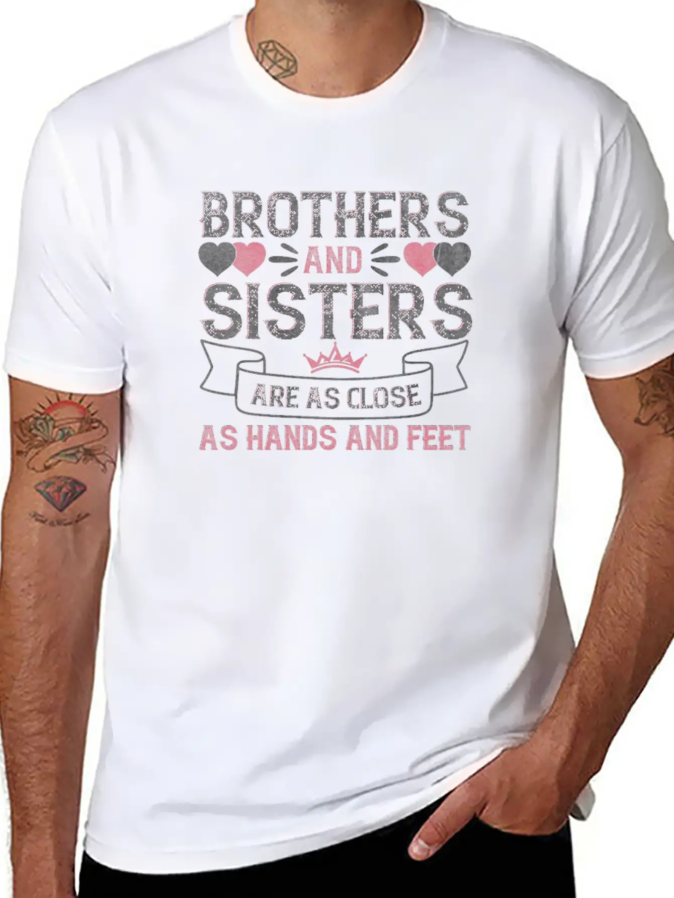 Sister Love Siblings Gift Unisex Casual T-Shirt – Clean Design For Daily Comfort