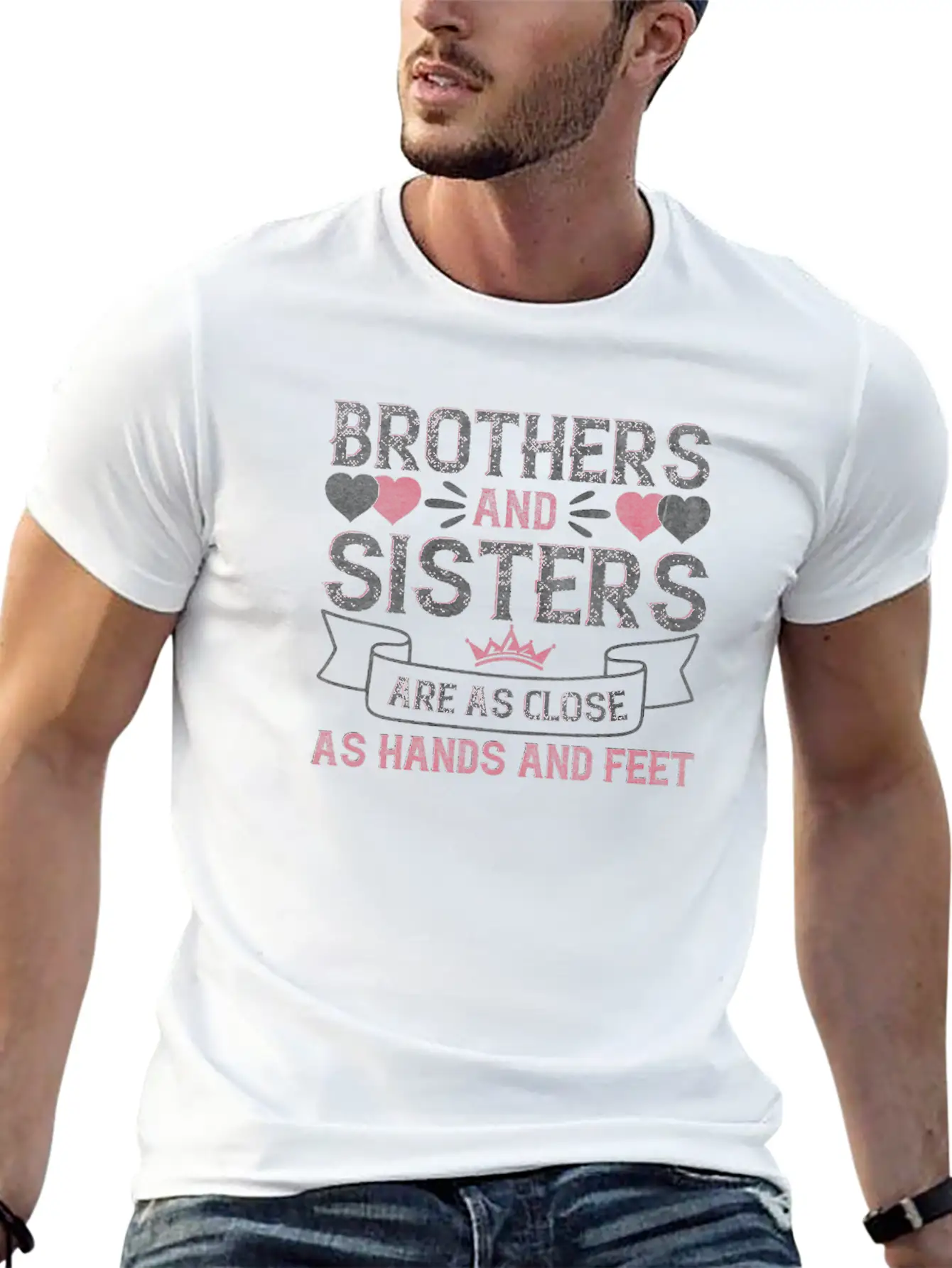 Sister Love Siblings Gift Unisex Casual T-Shirt – Clean Design For Daily Comfort