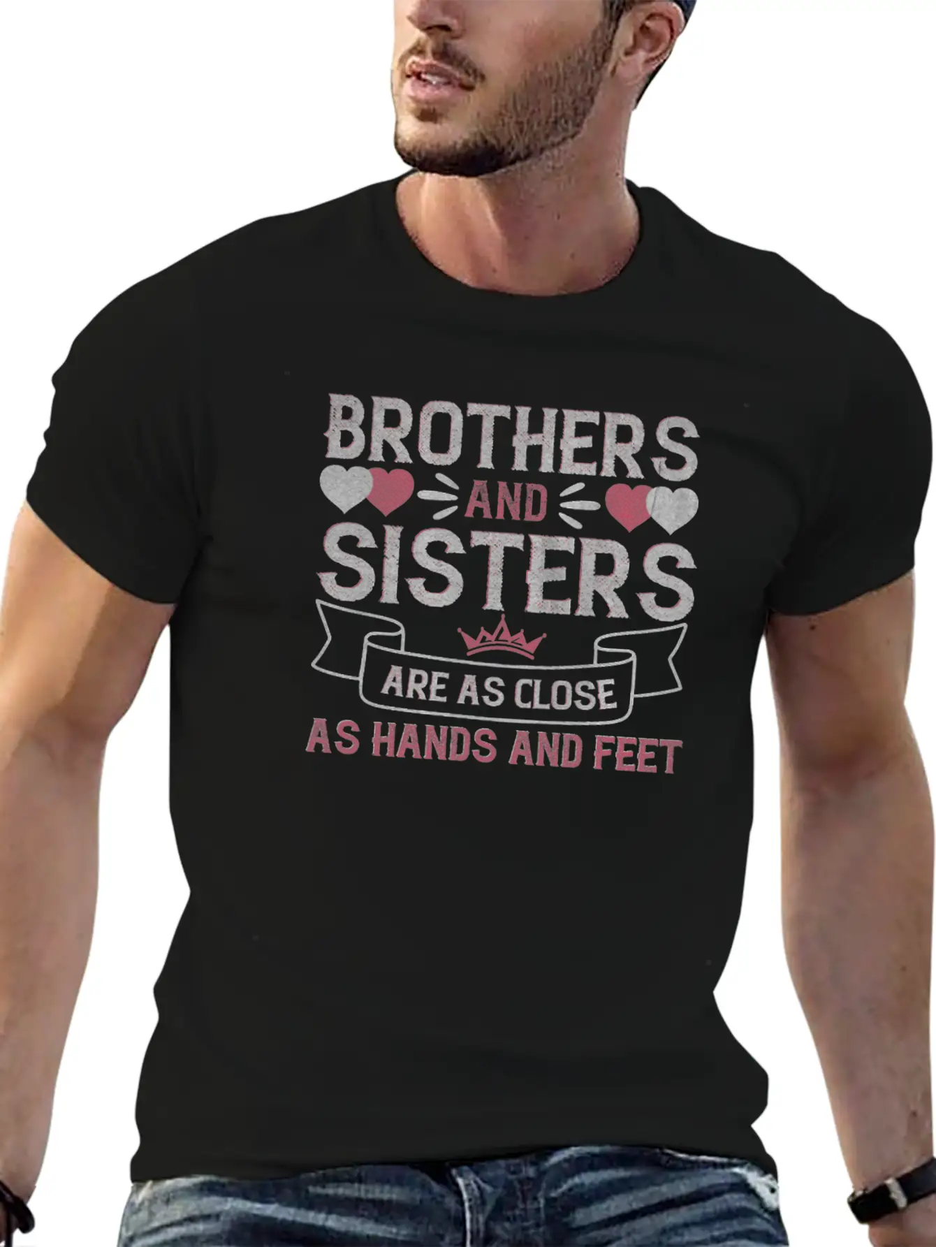 Sister Love Siblings Gift Unisex Casual T-Shirt – Clean Design For Daily Comfort