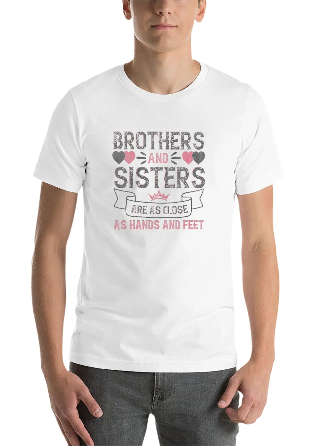 Sister Love Siblings Gift Unisex Casual T-Shirt – Clean Design For Daily Comfort