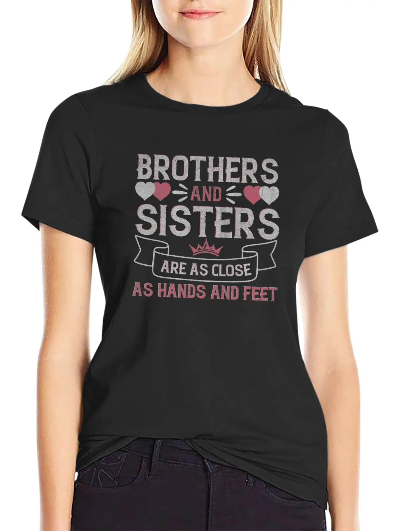 Sister Love Siblings Gift Unisex Casual T-Shirt – Clean Design For Daily Comfort