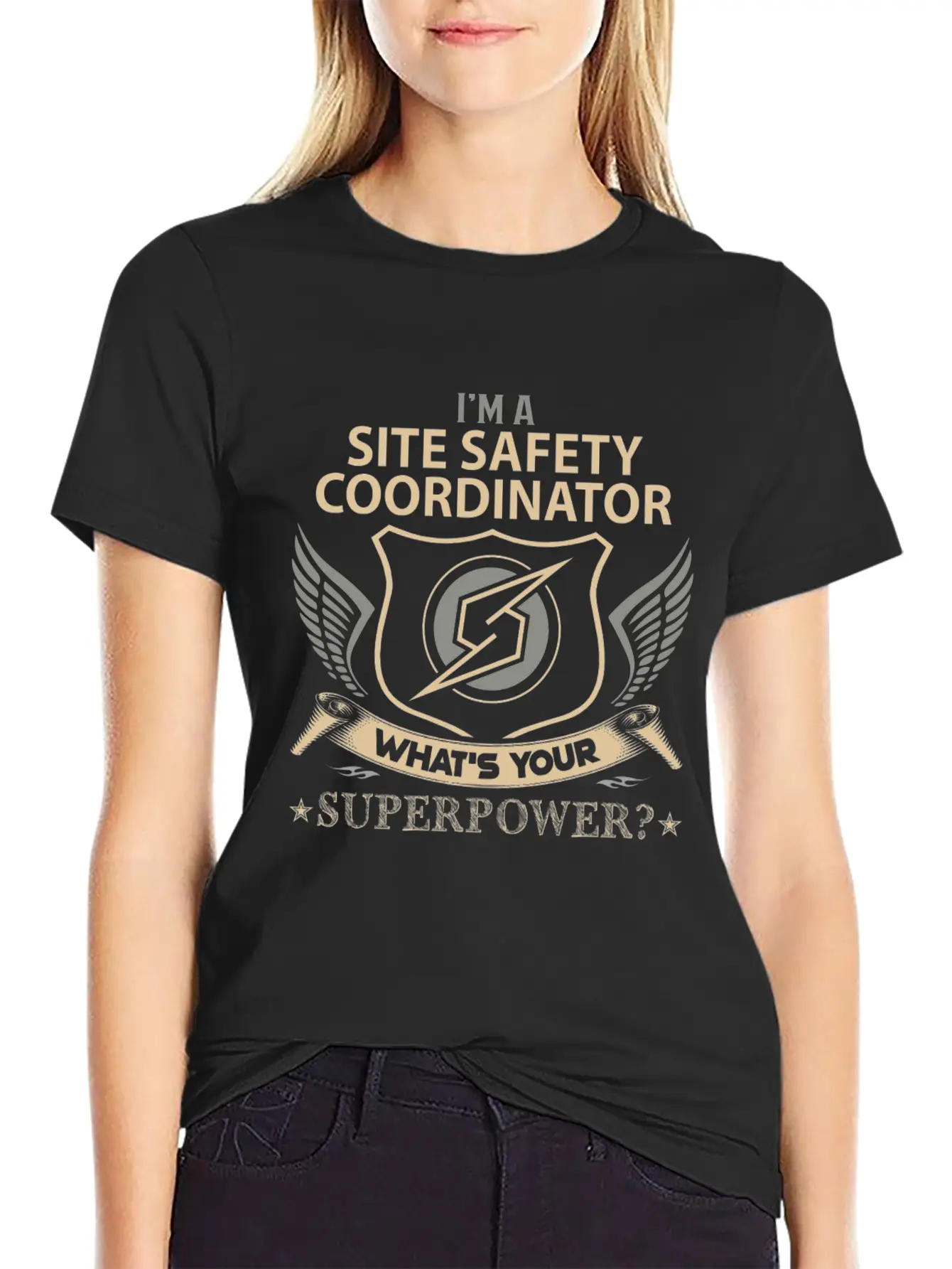 Site Safety Coordinator T Shirt - Superpower Job G Modern Fit Casual T-Shirt – Clean And Versatile Design