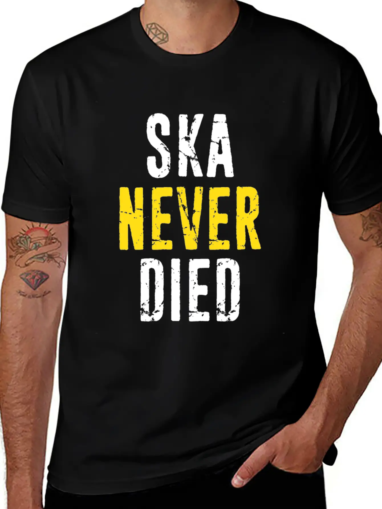 Ska Never Died Jamaica Jamaican Punk Emo Skater Di Basic Graphic T-Shirt – Daily Comfort In Soft Cotton