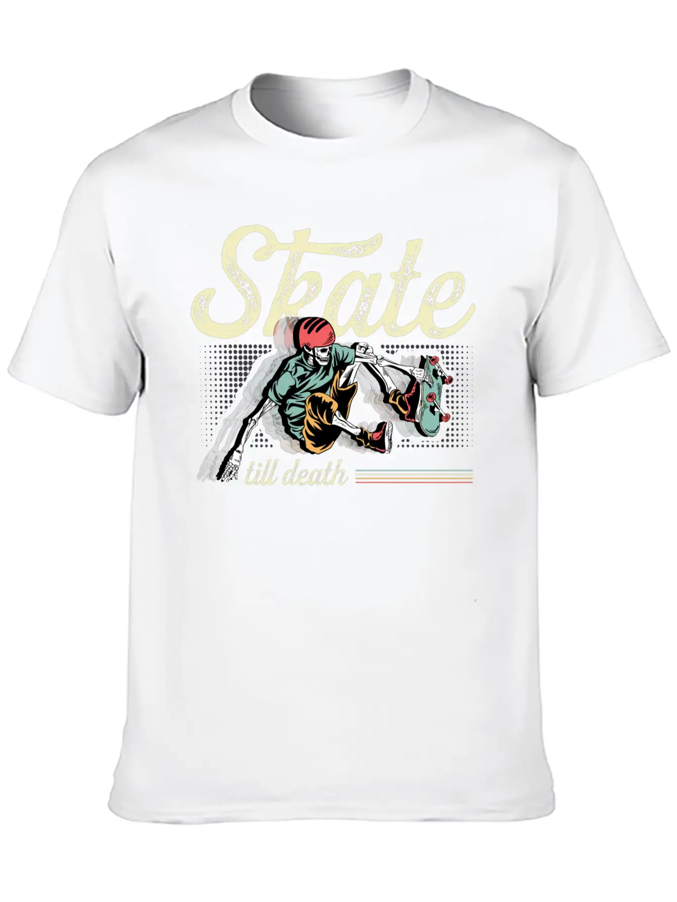 Skate Till Death Skater Gift Basic Graphic T-Shirt – Daily Comfort In Soft Cotton