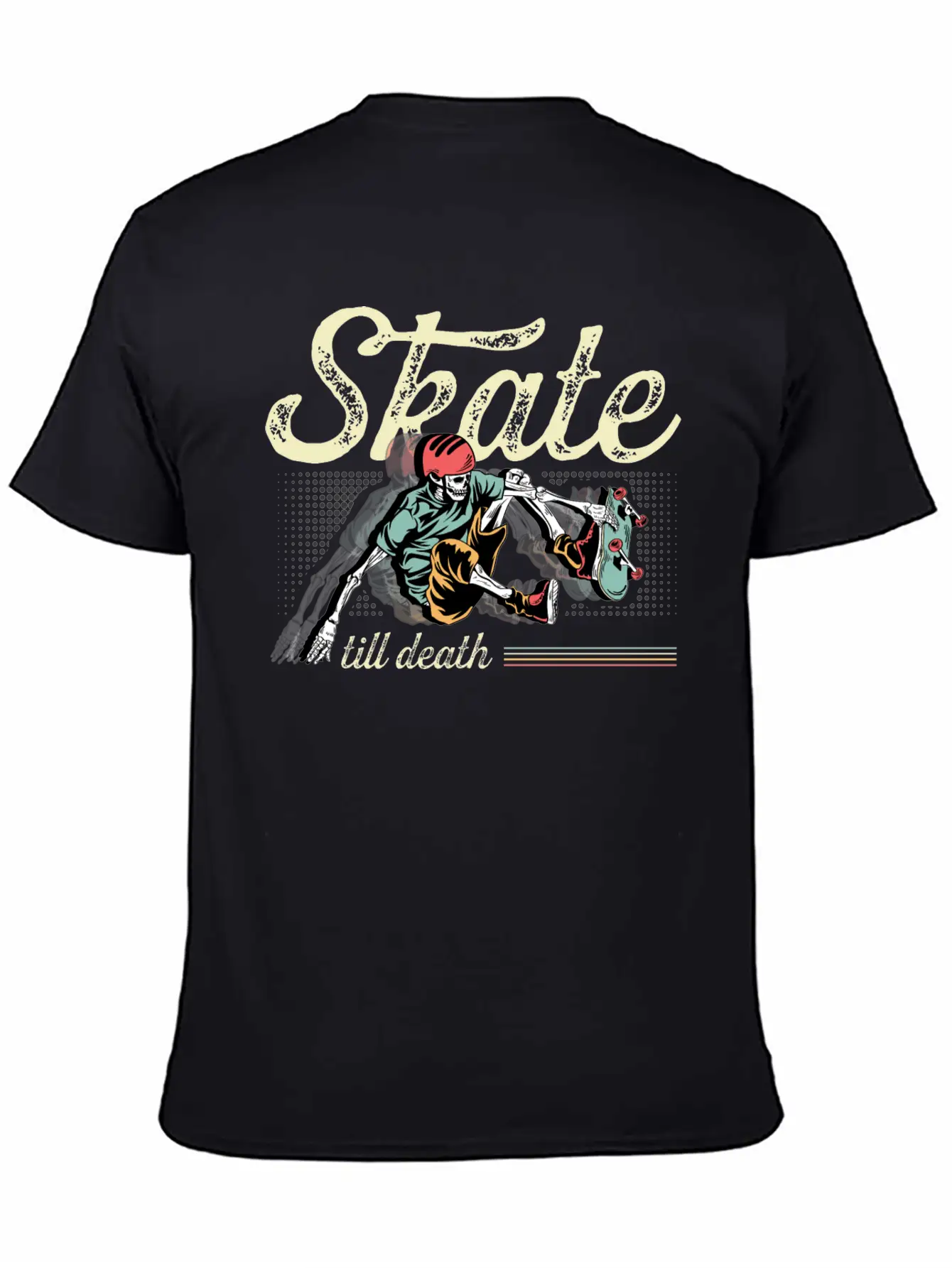 Skate Till Death Skater Gift Basic Graphic T-Shirt – Daily Comfort In Soft Cotton