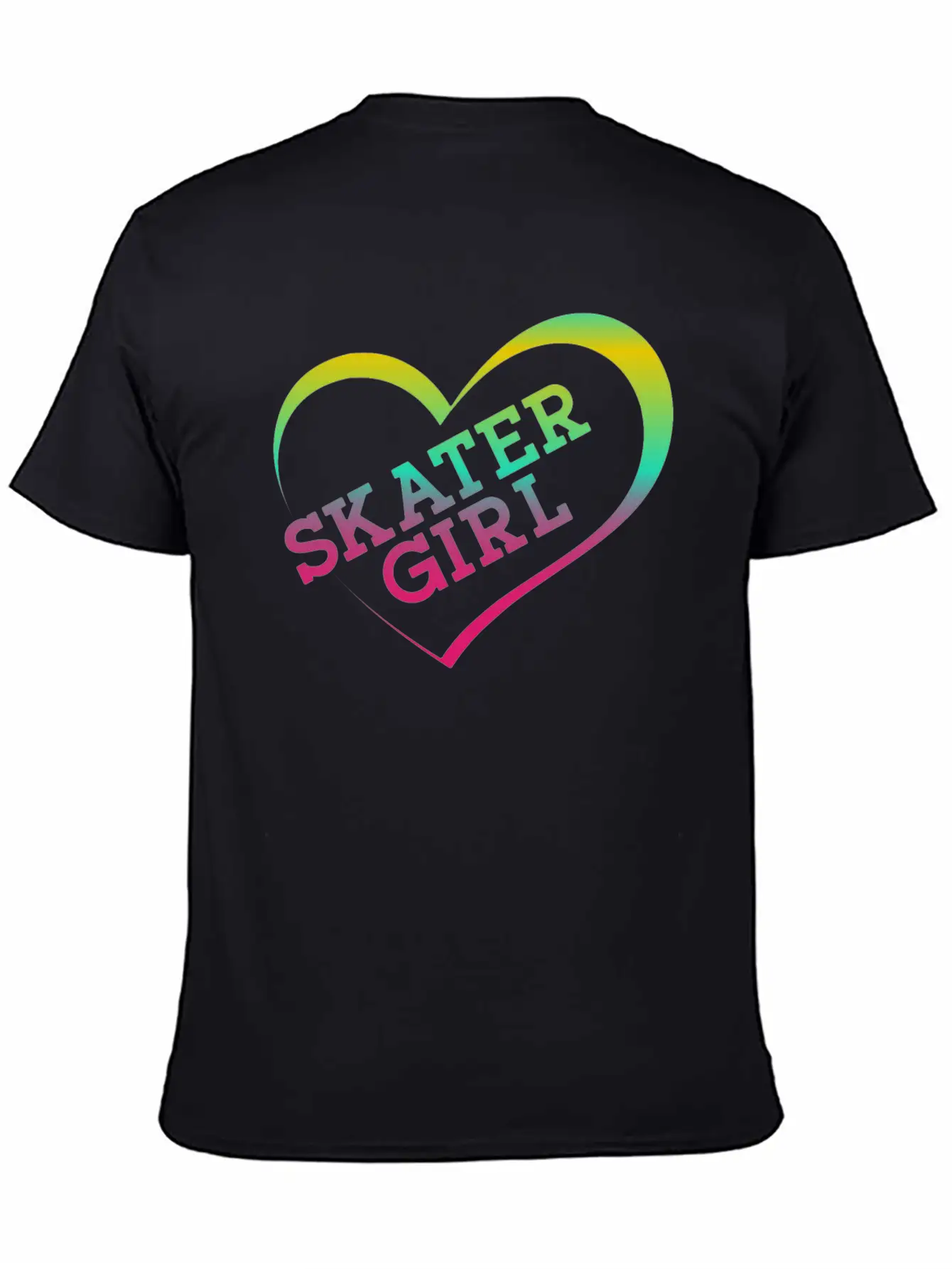 Skateboard Heart Watercolor Skater Essential Cotton Tee For Daily Outfits – Unisex Style