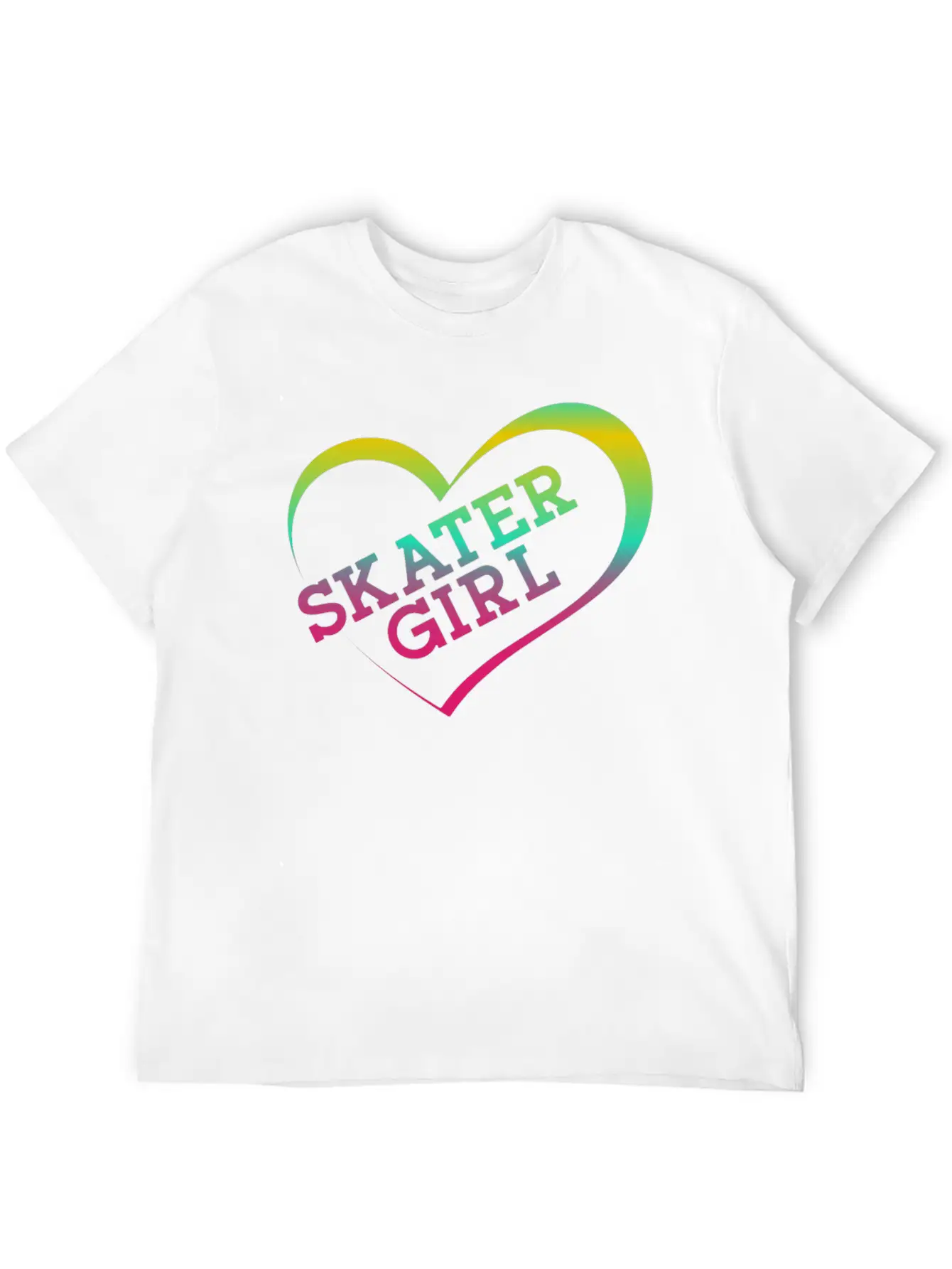 Skateboard Heart Watercolor Skater Essential Cotton Tee For Daily Outfits – Unisex Style