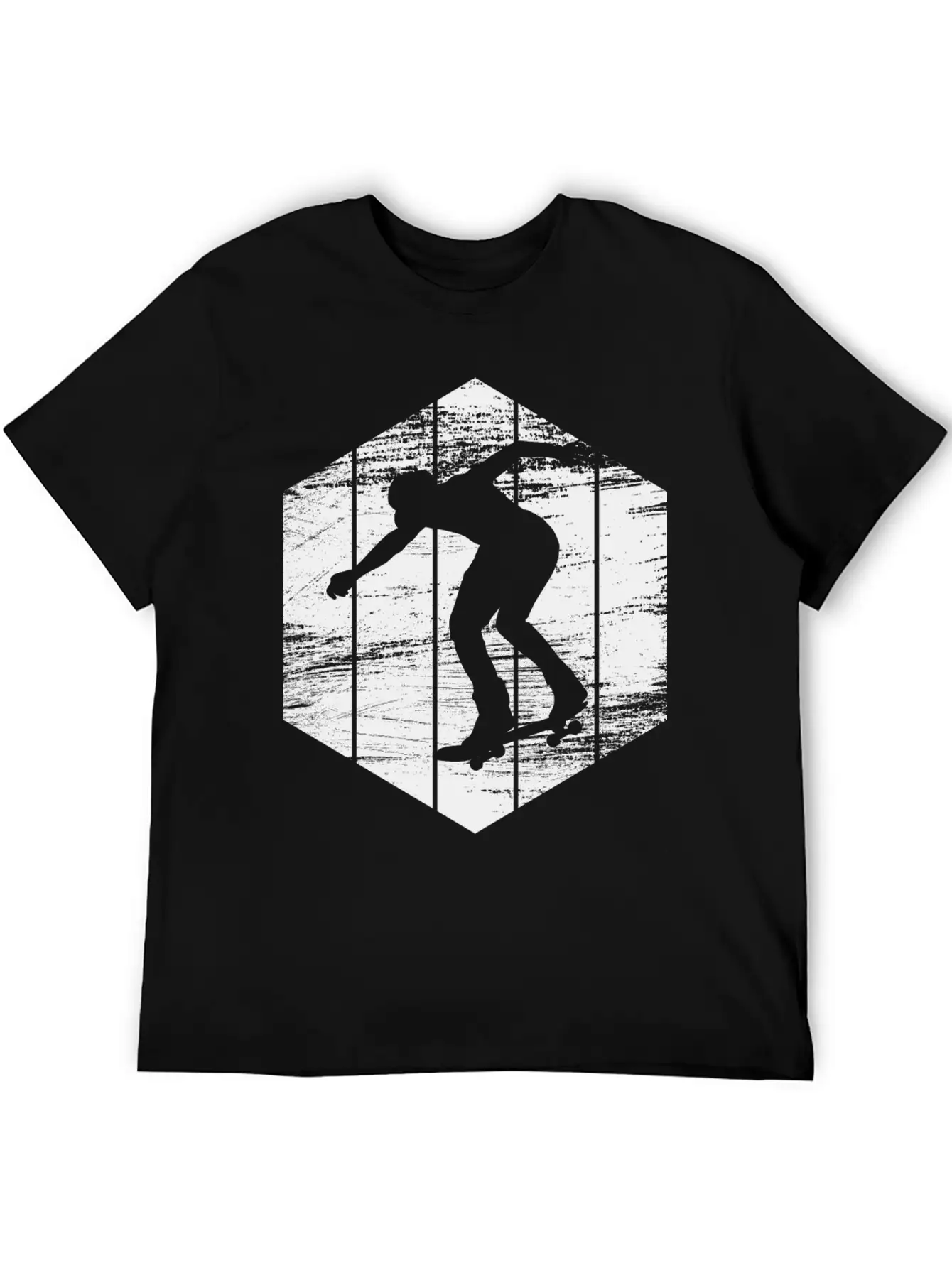 Skater Drawing Modern Fit Casual T-Shirt – Clean And Versatile Design