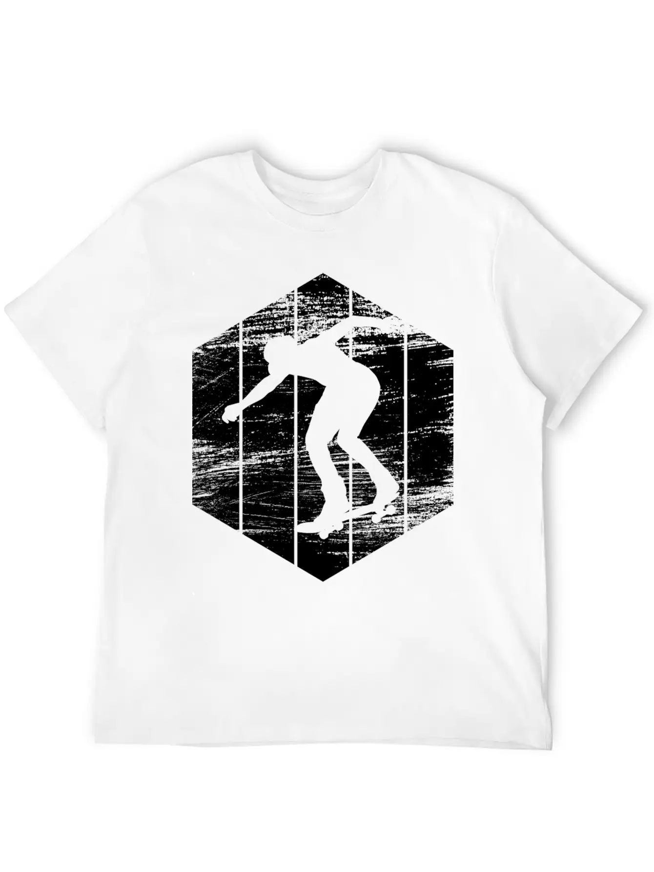 Skater Drawing Modern Fit Casual T-Shirt – Clean And Versatile Design