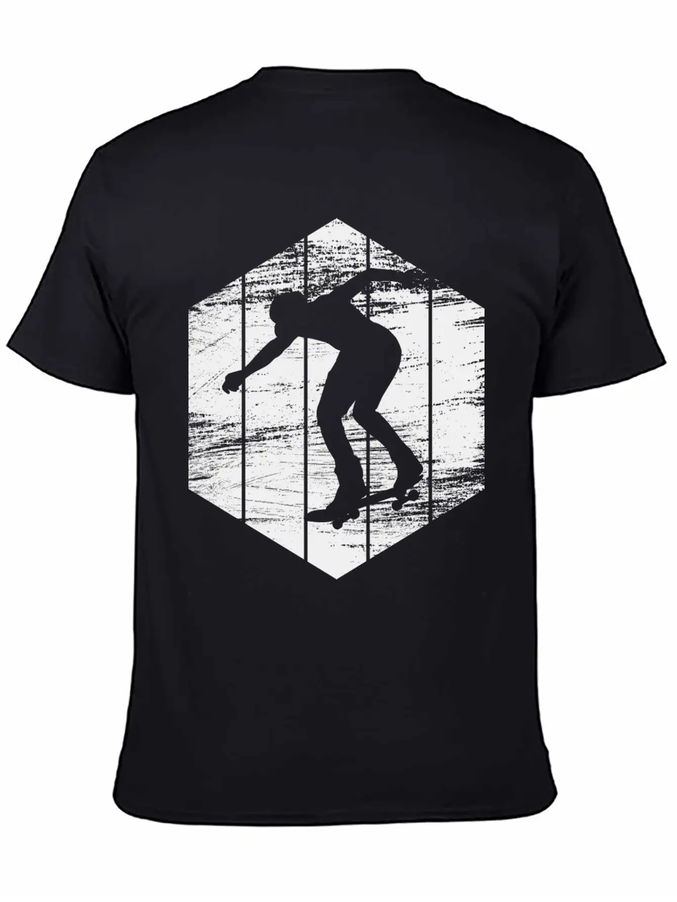 Skater Drawing Modern Fit Casual T-Shirt – Clean And Versatile Design