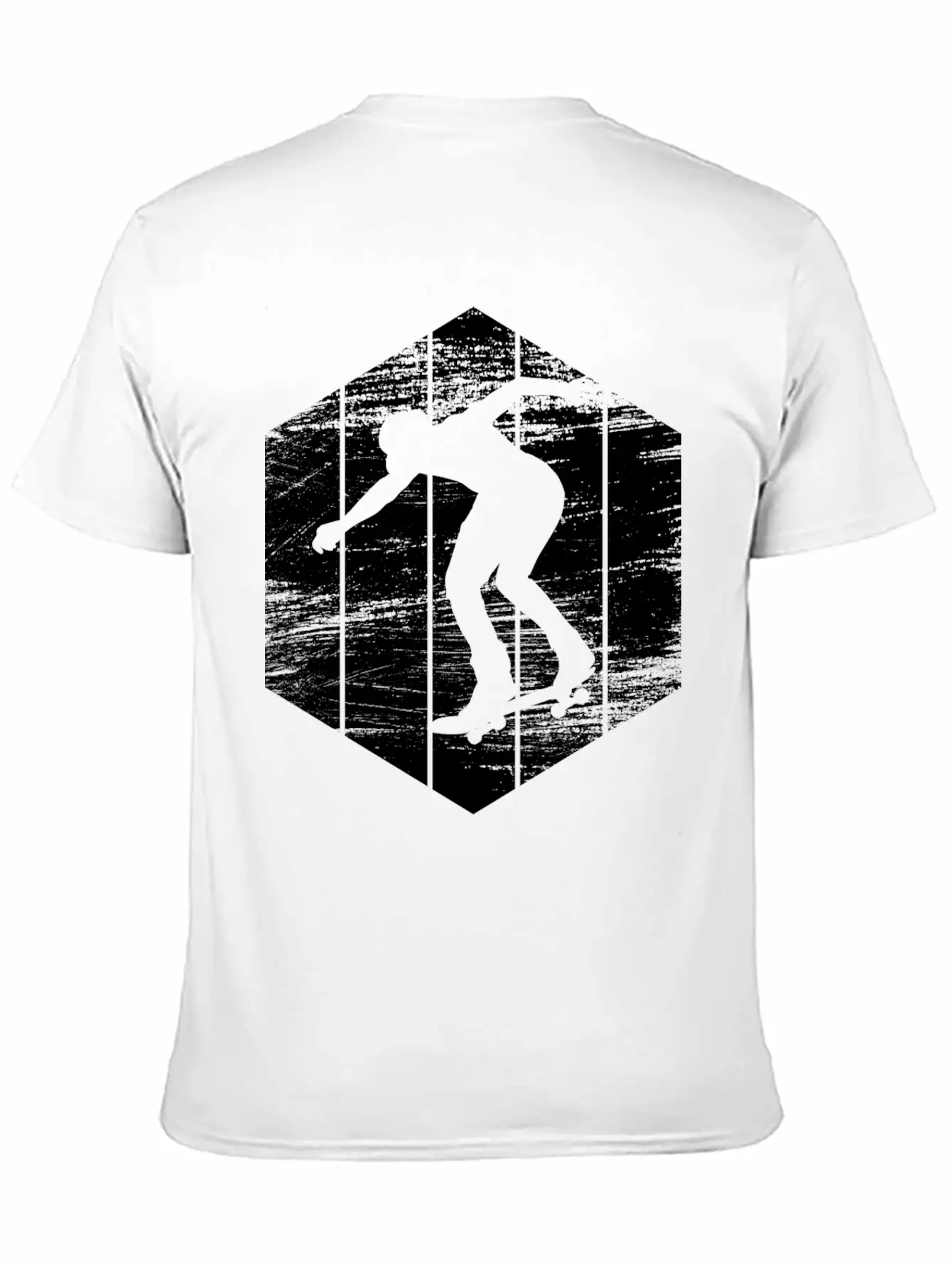 Skater Drawing Modern Fit Casual T-Shirt – Clean And Versatile Design