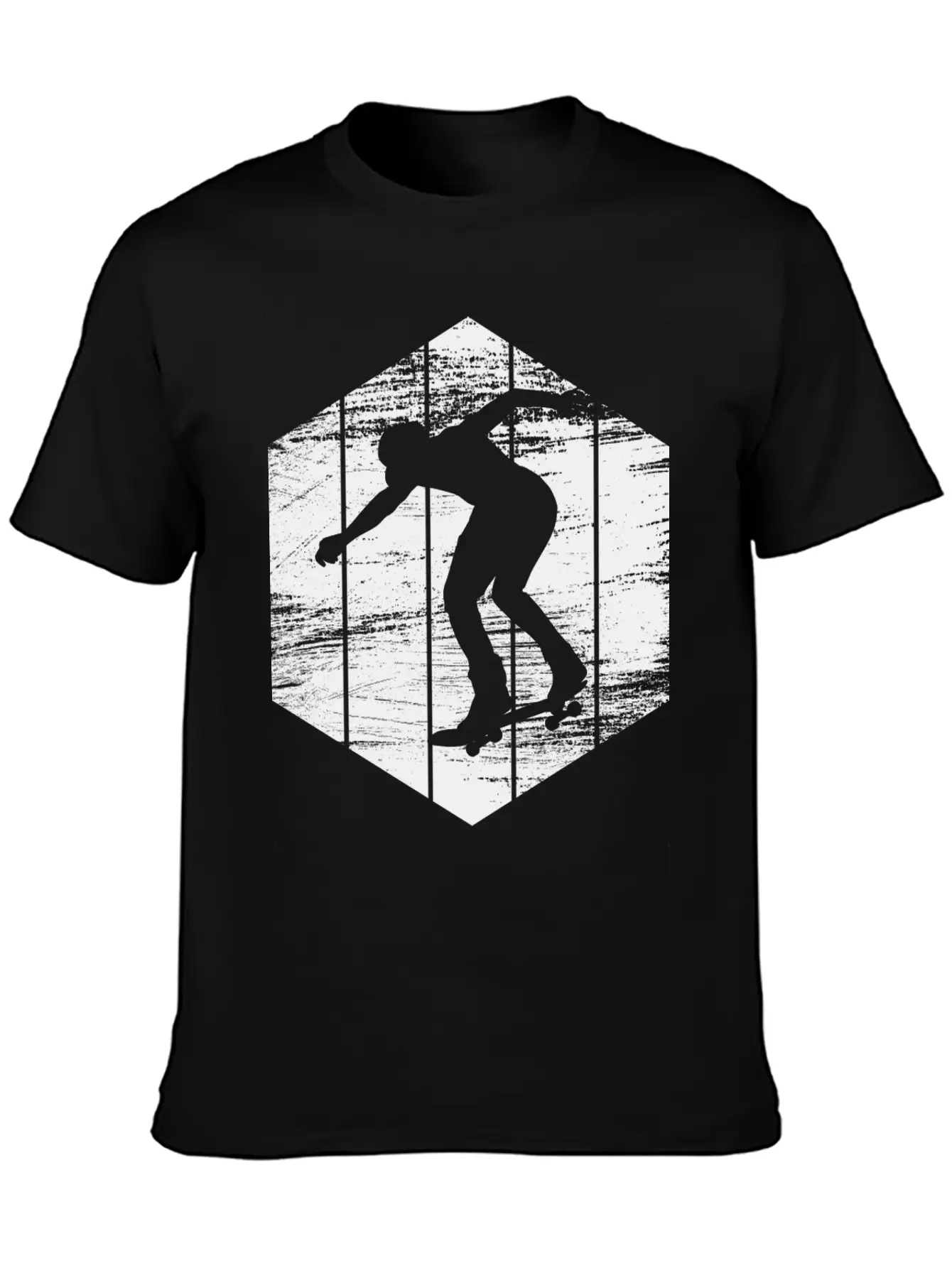 Skater Drawing Modern Fit Casual T-Shirt – Clean And Versatile Design